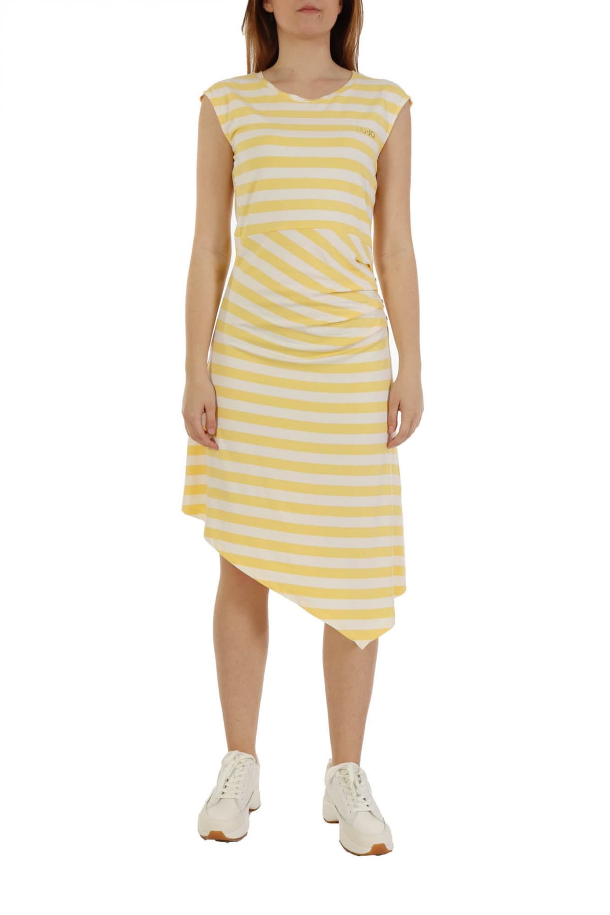 LIU-JO ΦΟΡΕΜΑ ΣΟΥΡΕΣ ΤΡΟΥΚΣ ΡΙΓΕΣ ΚΙΤΡΙΝΟ/ΛΕΥΚΟ