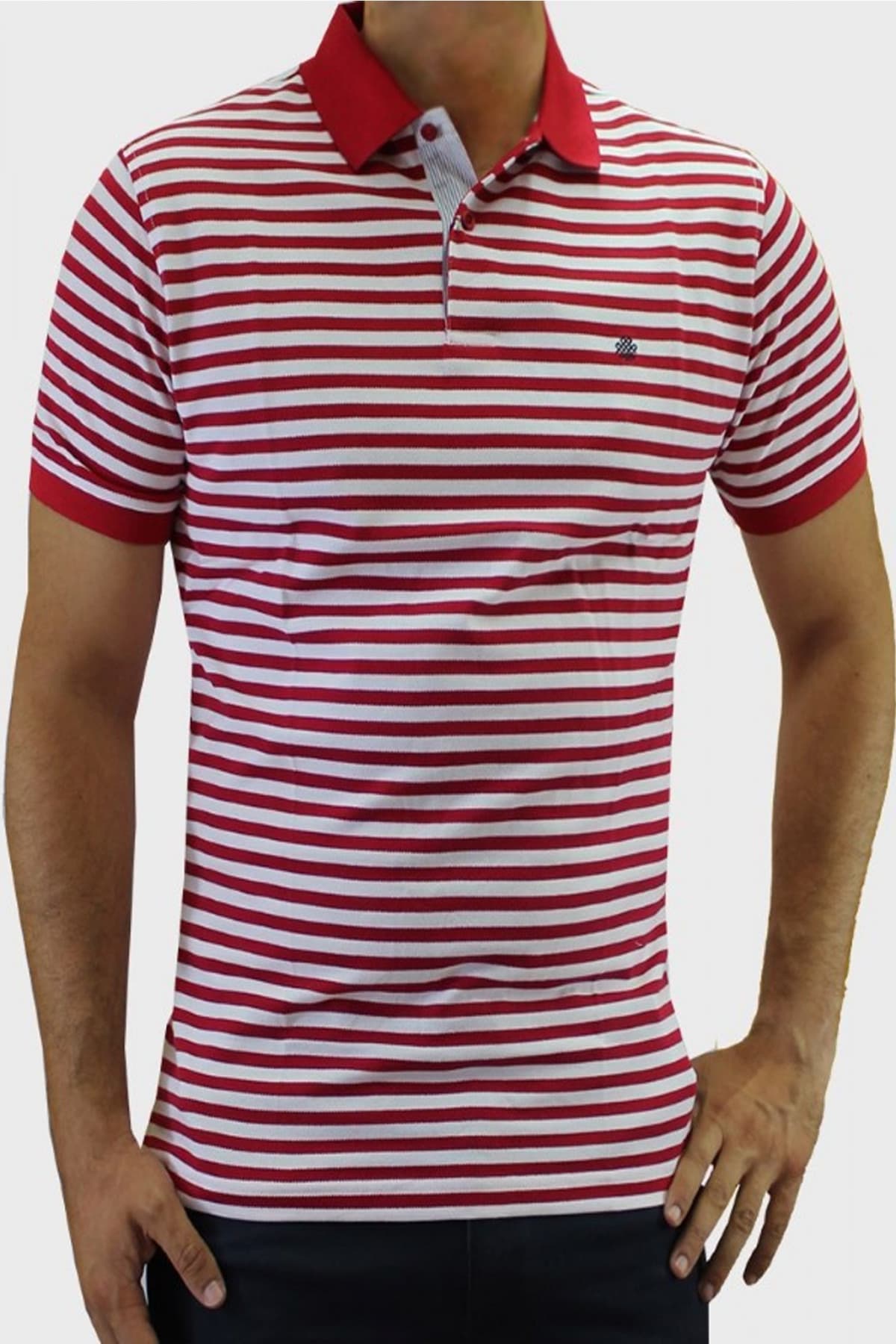 DORS POLO PIQUE STRIPED KOKKINO