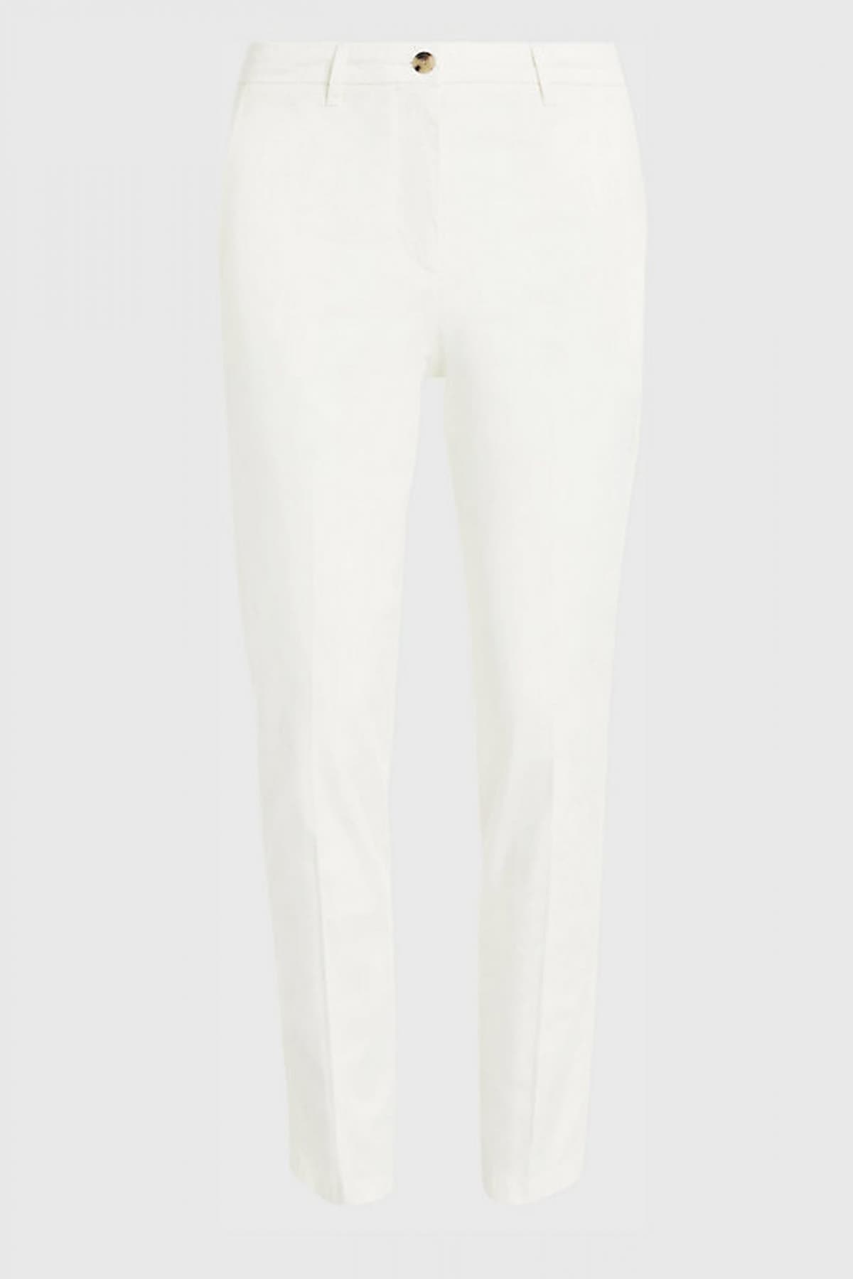 TOMMY HILFIGER ΠΑΝΤΕΛΟΝΙ CHINO WOMAN SLIM BLEND LOGO ΙΒΟΥΑΡ