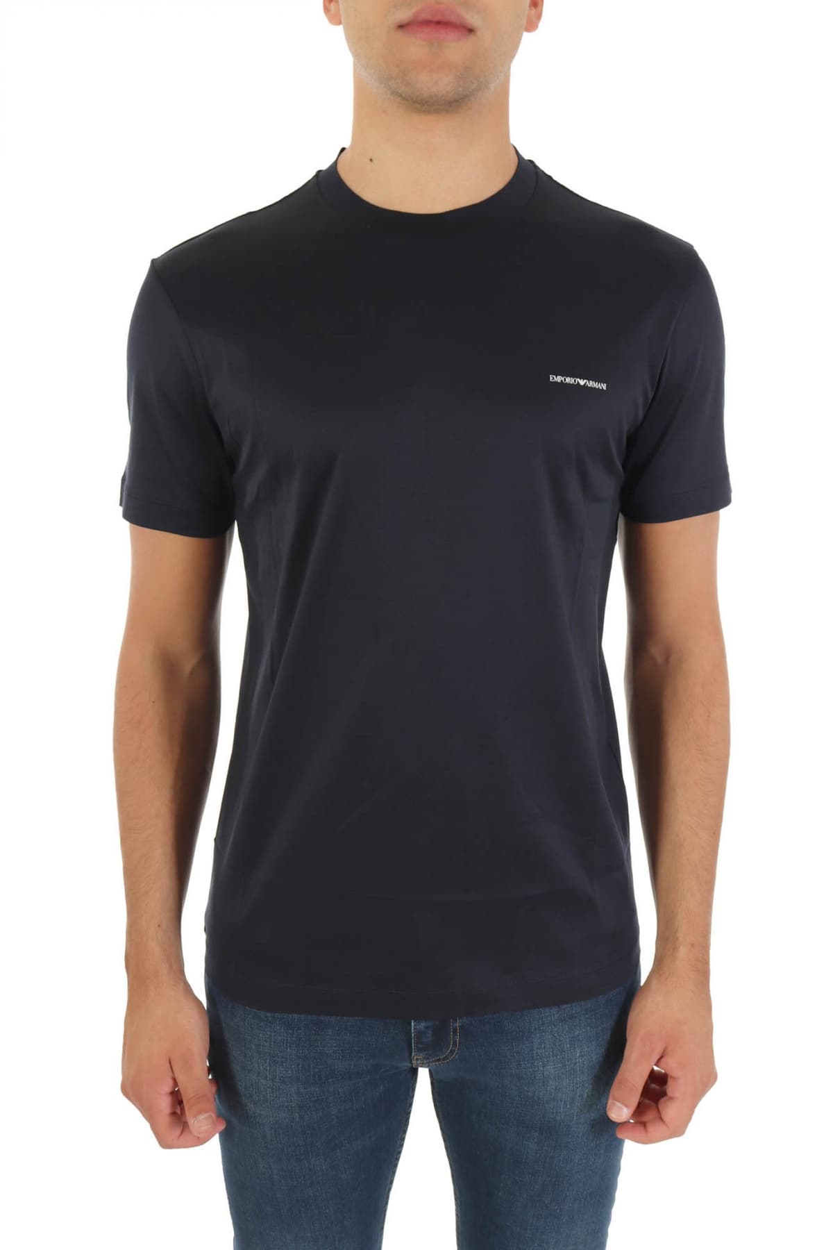 EMPORIO ARMANI T-SHIRT LOGO ΜΠΛΕ