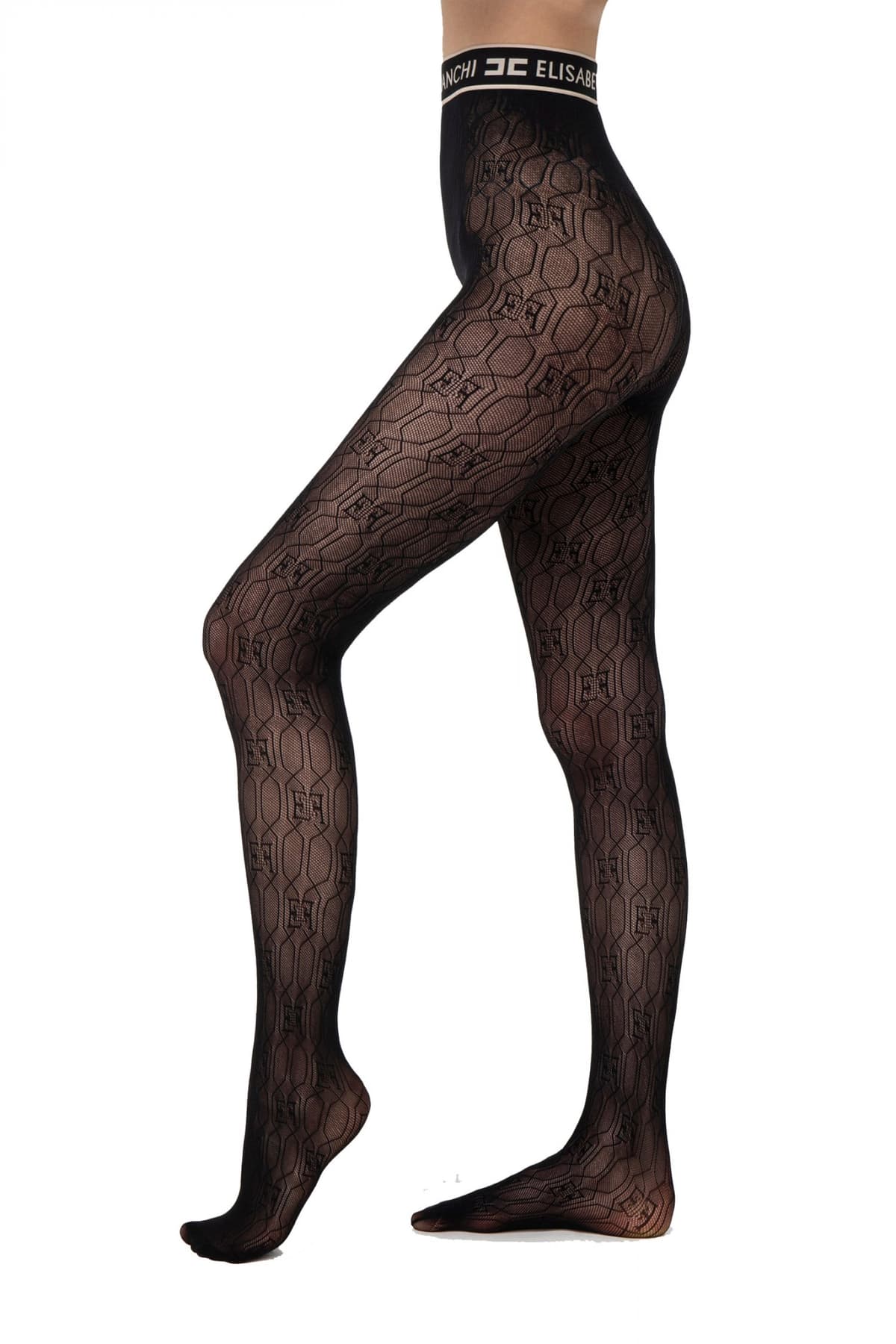 ELISABETTA FRANCHI ΚΑΛΣΟΝ LOGO ΜΑΥΡΟ