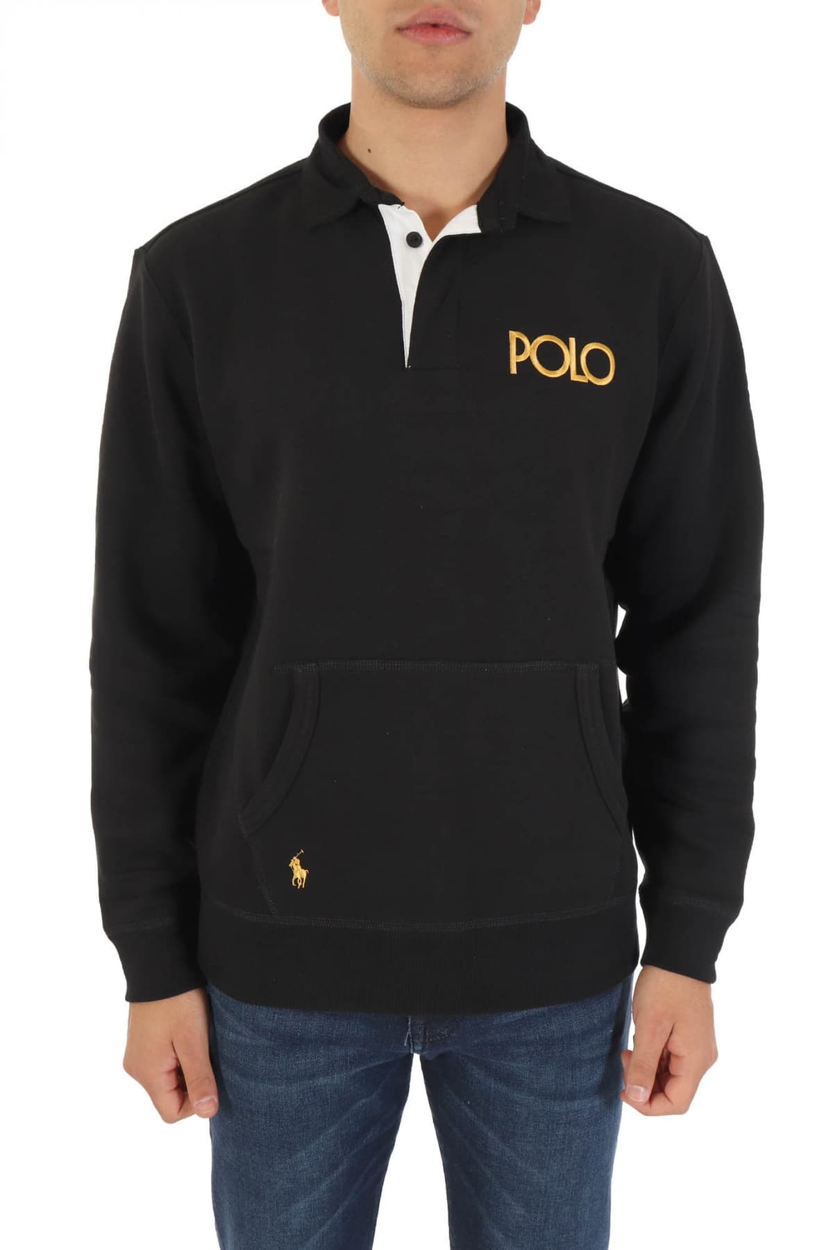 RALPH LAUREN ΦΟΥΤΕΡ POLO LOGO ΜΑΥΡΟ