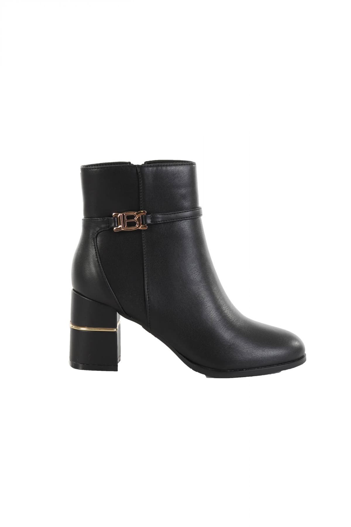 LAURA BIAGIOTTI ΠΑΠΟΥΤΣΙΑ ΜΠΟΤΑΚΙA MAT METAΛΛΙΚΗ ΑΓΚΡΑΦΑ LOGO MΠΕΖ ΣΚΟΥΡΟ