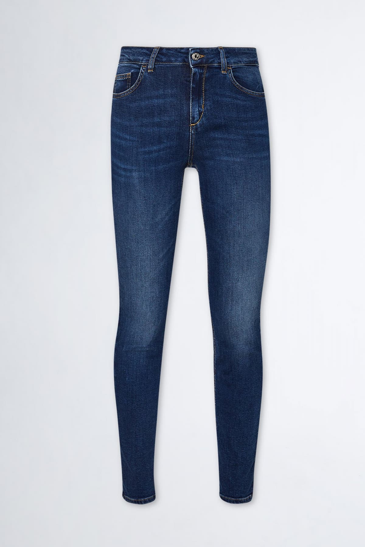 LIU-JO BETTER DENIM ΠΑΝΤΕΛΟΝΙ JEANS ΛΑΣΤΙΧΟ ΠΙΣΩ ΜΠΛΕ