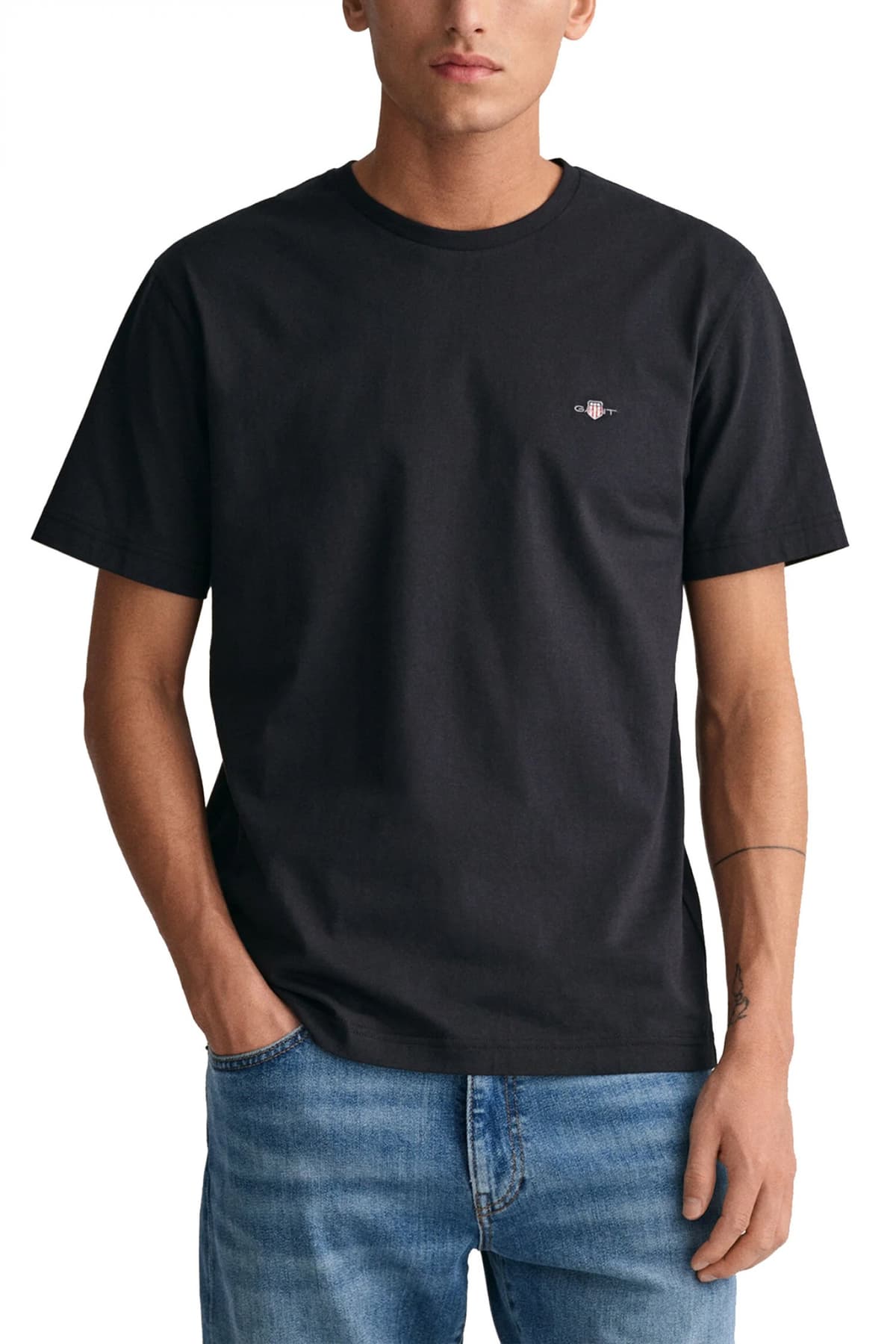 GANT T-SHIRT REG SHIELD SS ΜΠΕΖ