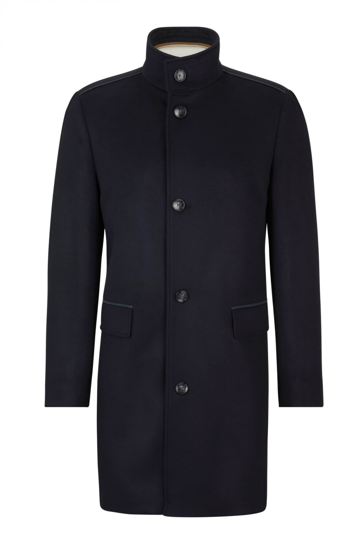 BOSS ΠΑΛΤΟ REGULAR FIT H-JARED-STANDUP-234 ΜΠΛΕ