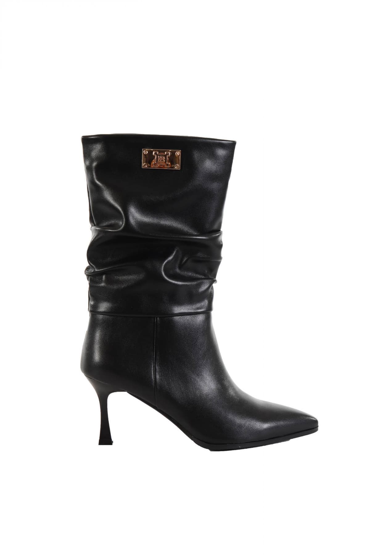 LAURA BIAGIOTTI ΠΑΠΟΥΤΣΙΑ MΠΟΤΑΚΙΑ ΣΟΥΡΑ ΜΕΤΑΛΛΙΚΟ LOGO MAYΡΟ