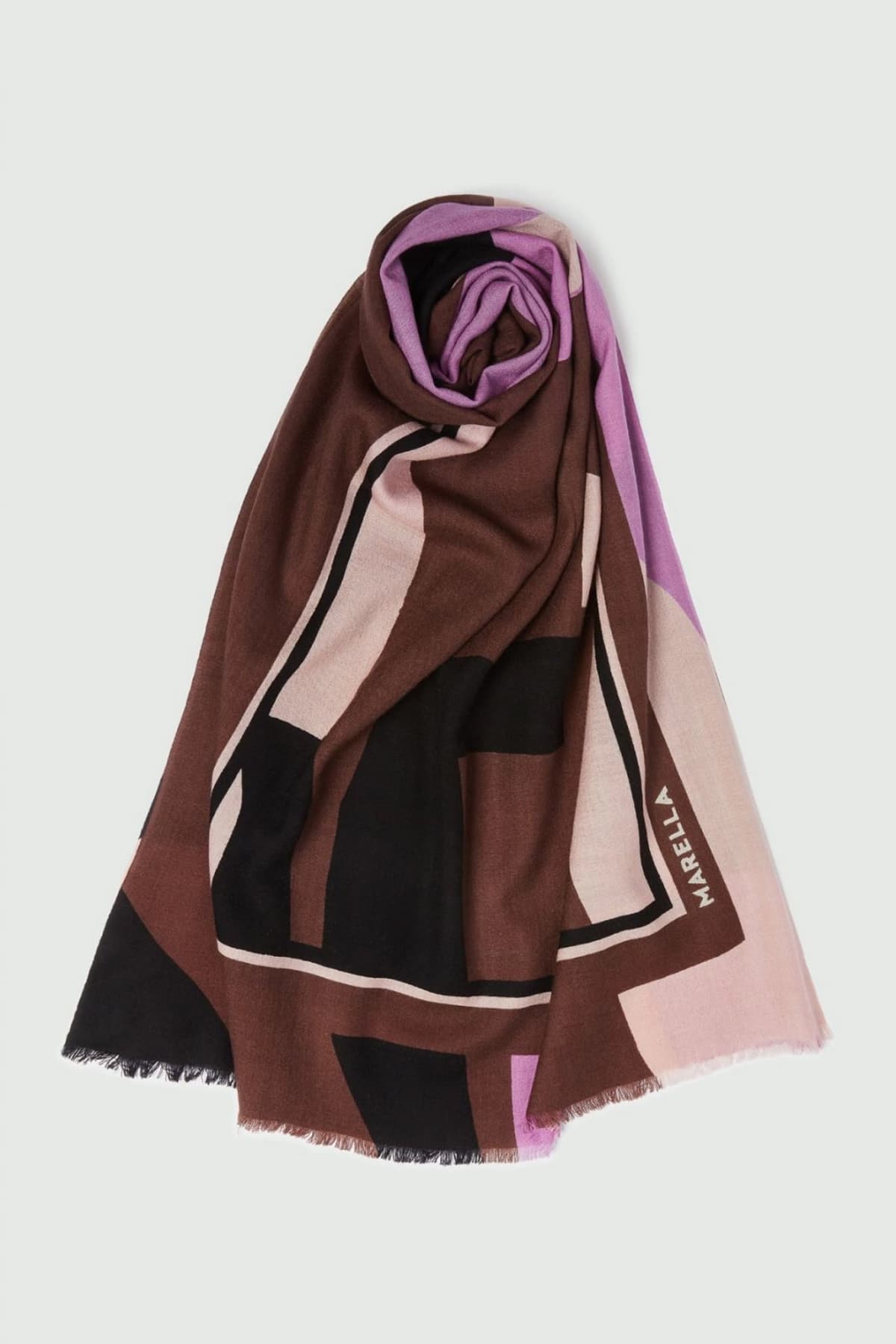 MARELLA ΚΑΣΚΟΛ CHENZIA LOGO ΜΩΒ/ΜΠΟΡΝΤΩ