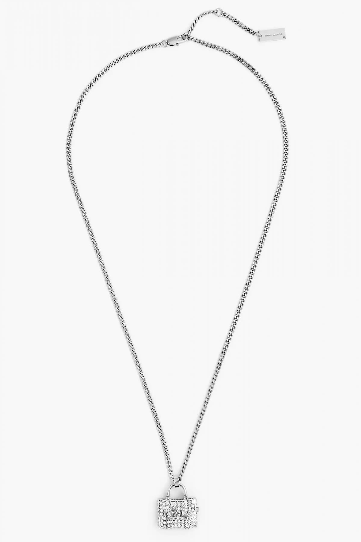 MARC JACOBS ΚΟΛΙΕ PAVE TOTE ΣΤΡΑΣ LOGO ΑΣΗΜΙ