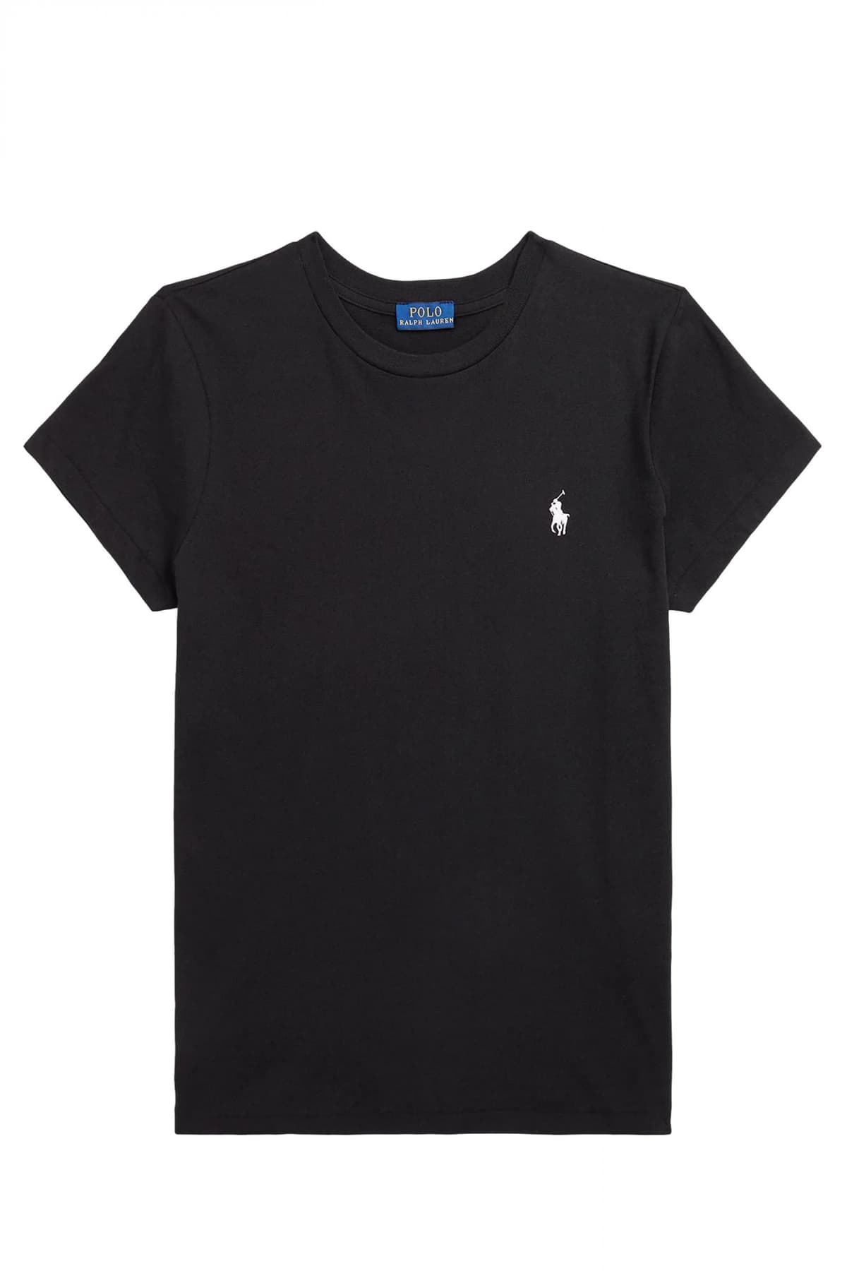 RALPH LAUREN T-SHIRT ΛΑΙΜΟΚΟΨΗ LOGO ΜΑΥΡΟ