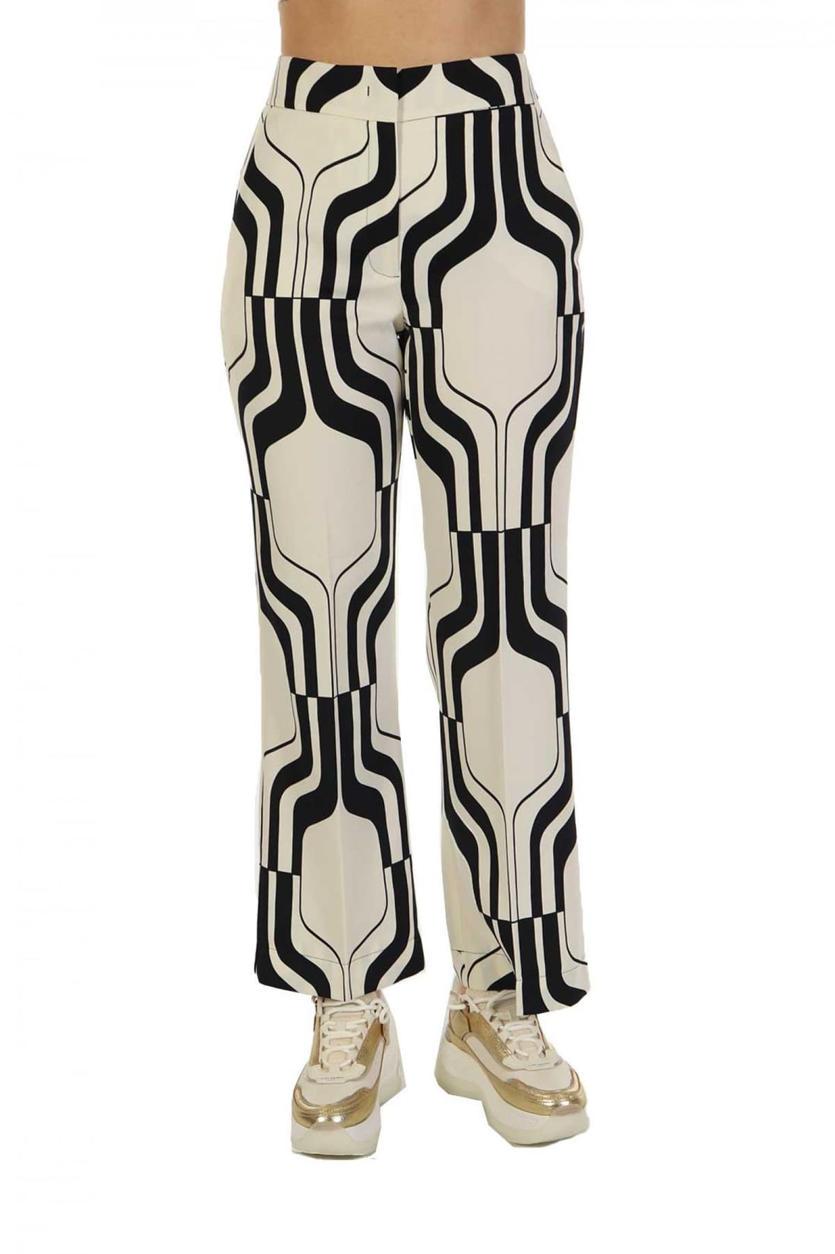 MARELLA ART 365 ΠΑΝΤΕΛΟΝΑ ADDIRSI ΣΧΕΔΙΟ ΕΚΡΟΥ/ΜΑΥΡΟ