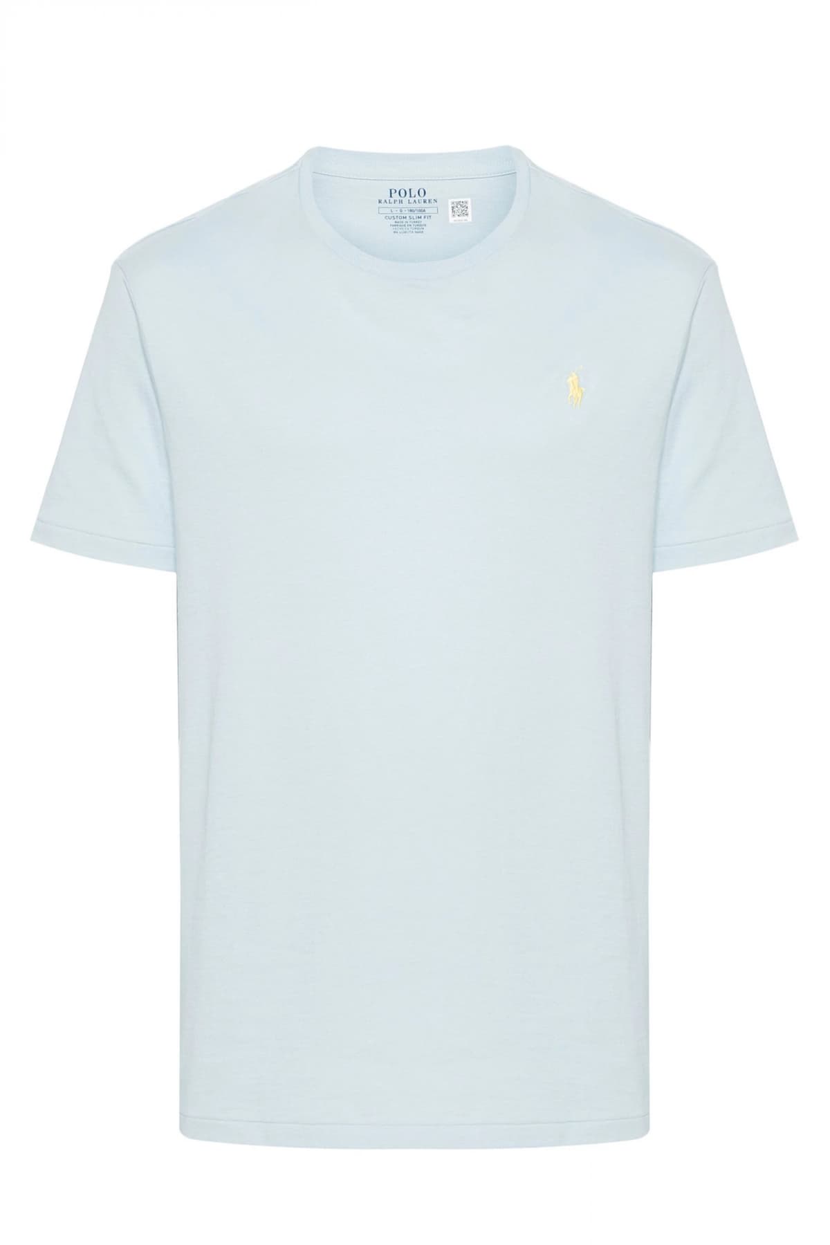 RALPH LAUREN T-SHIRT LOGO CUSTOM SLIM FIT ΣΙΕΛ