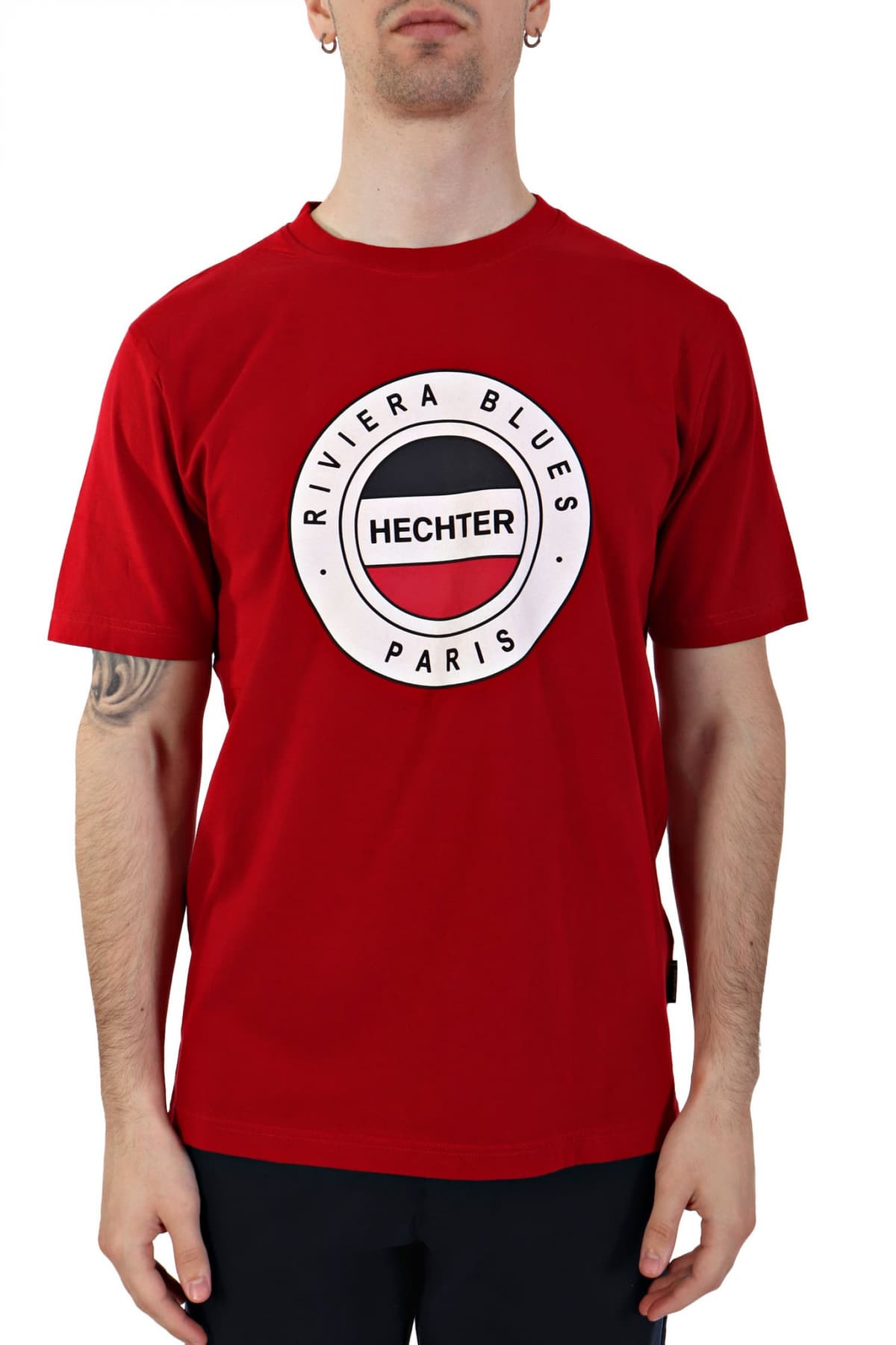 HECHTER T-SHIRT JERSEY LOGO ΚΟΚΚΙΝΟ