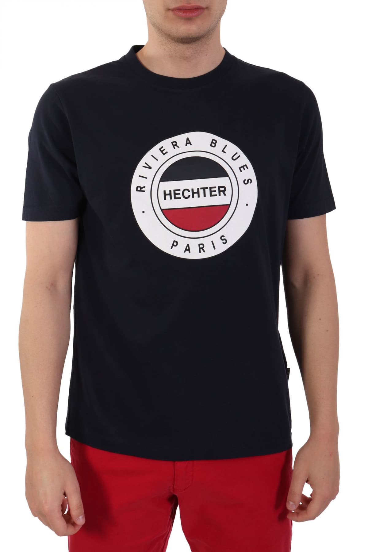 HECHTER T-SHIRT JERSEY LOGO ΚΟΚΚΙΝΟ