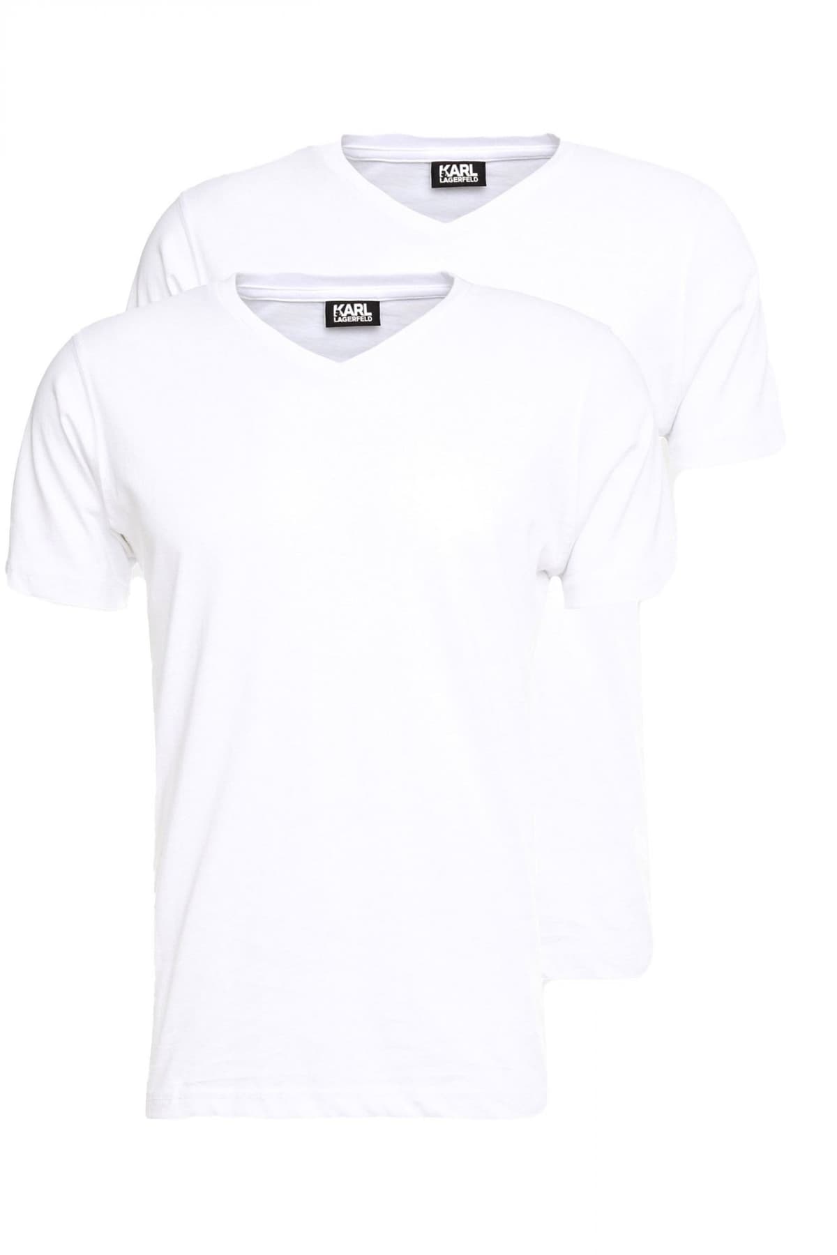 KARL LAGERFELD T-SHIRT 2PACK ΕΣΩΡΟΥΧΟ V-NECK MAYΡΟ