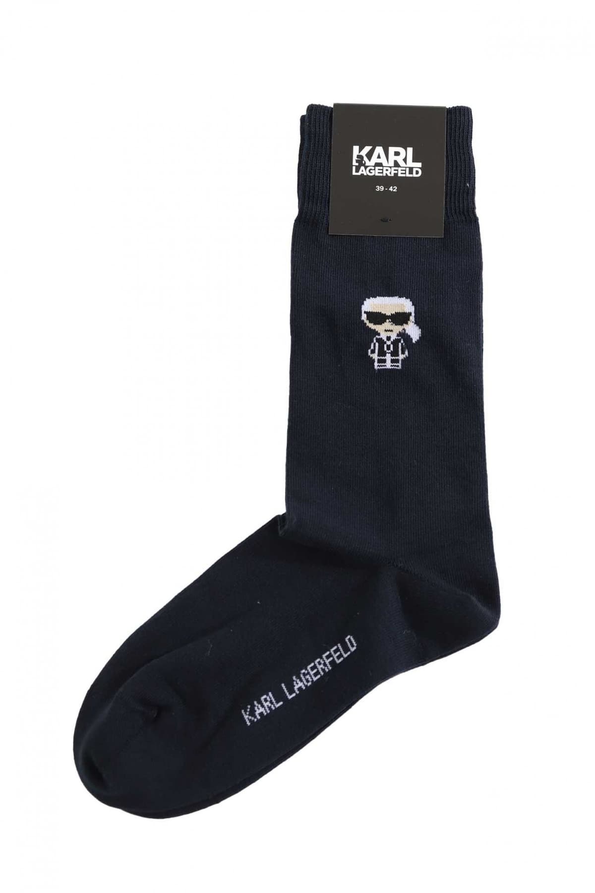 KARL LAGERFELD ΚΑΛΤΣΕΣ LOGO ΜΑΥΡΟ