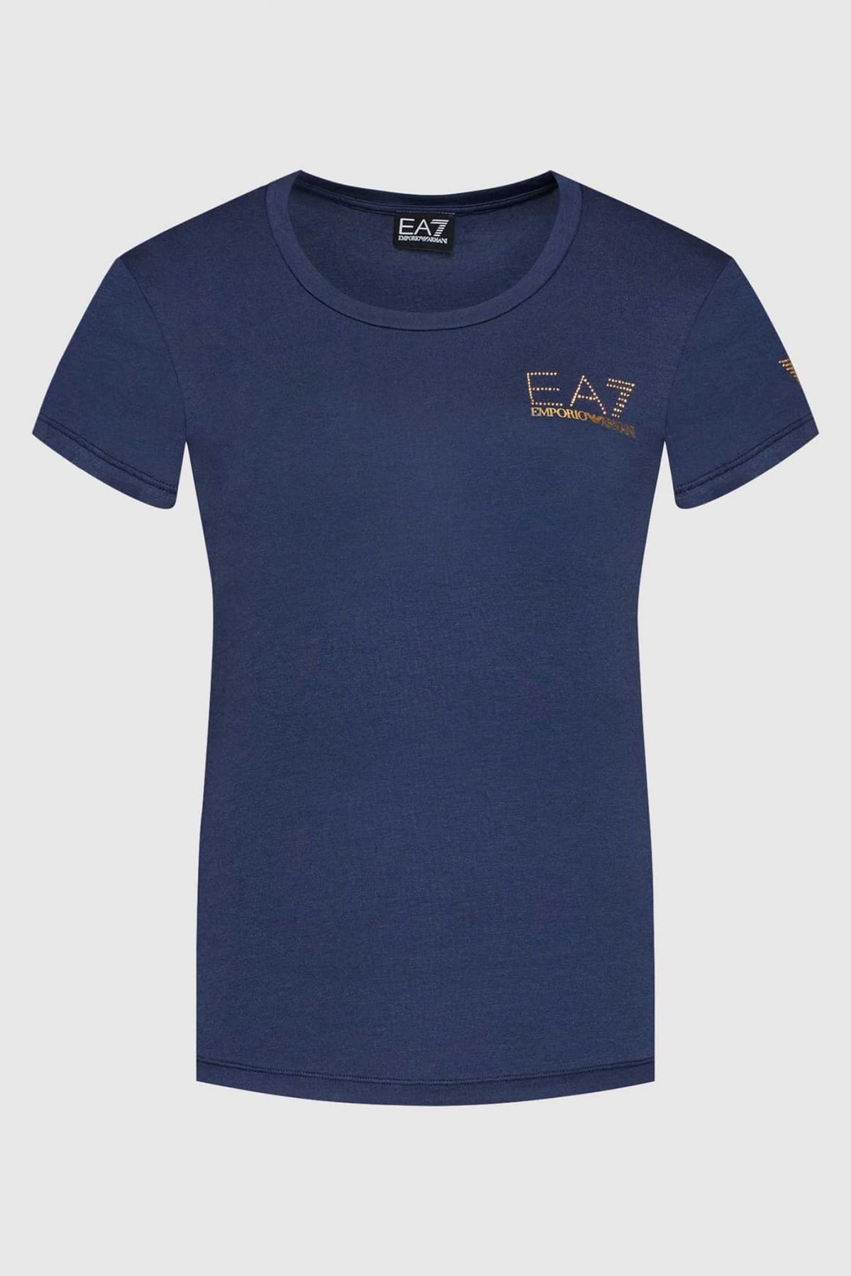 ARMANI 7 T-SHIRT ΛΑΙΜΟΚΟΨΗ LOGO ΛΕΥΚΟ