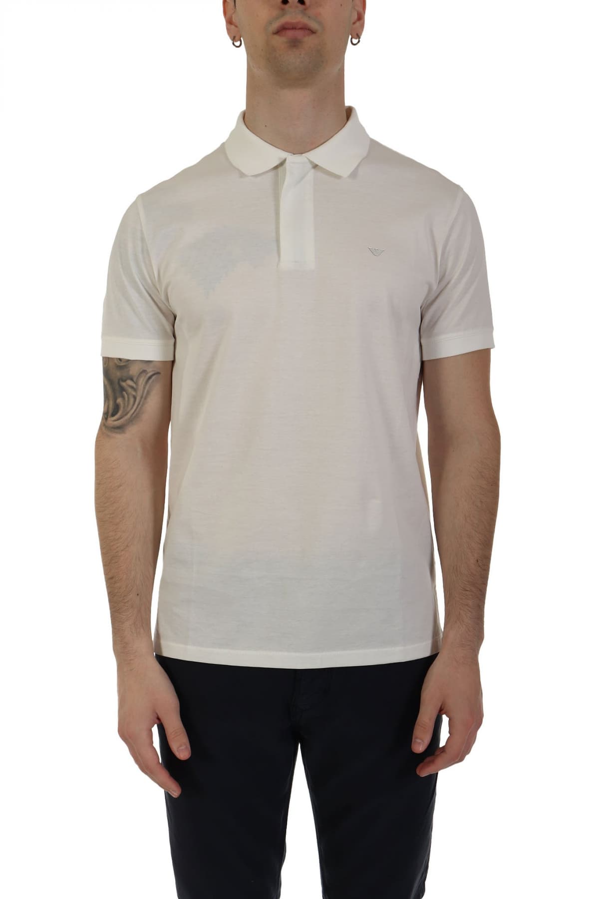 EMPORIO ARMANI POLO LOGO ΥΠΟΛΕΥΚΟ