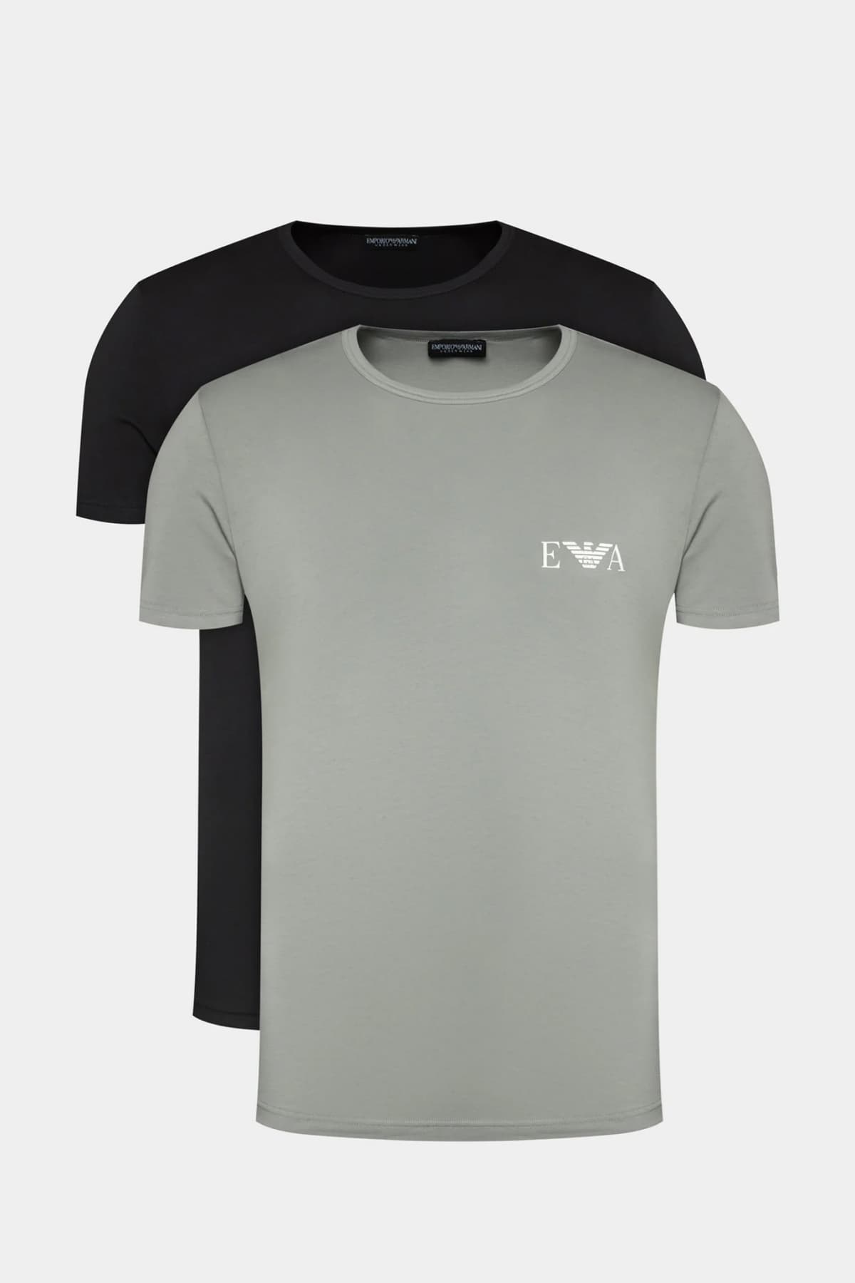 EMPORIO ARMANI ΕΣΩΡΟΥΧΑ 2PACK T-SHIRT CREW NECK ΜΑΥΡΟ-ΓΚΡΙ