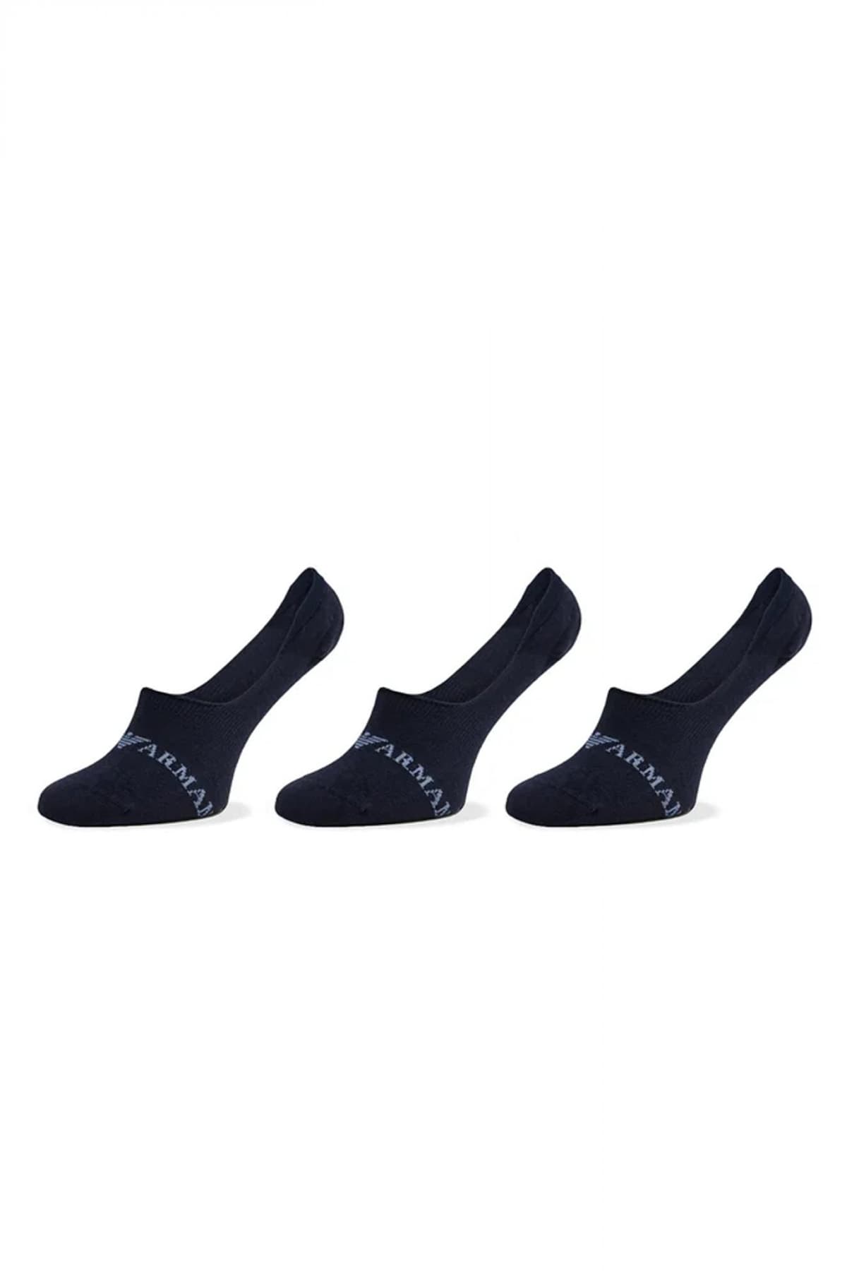 EMPORIO ARMANI ΚΑΛΤΣΑΚΙΑ 3PACK LOGO ΜΠΛΕ