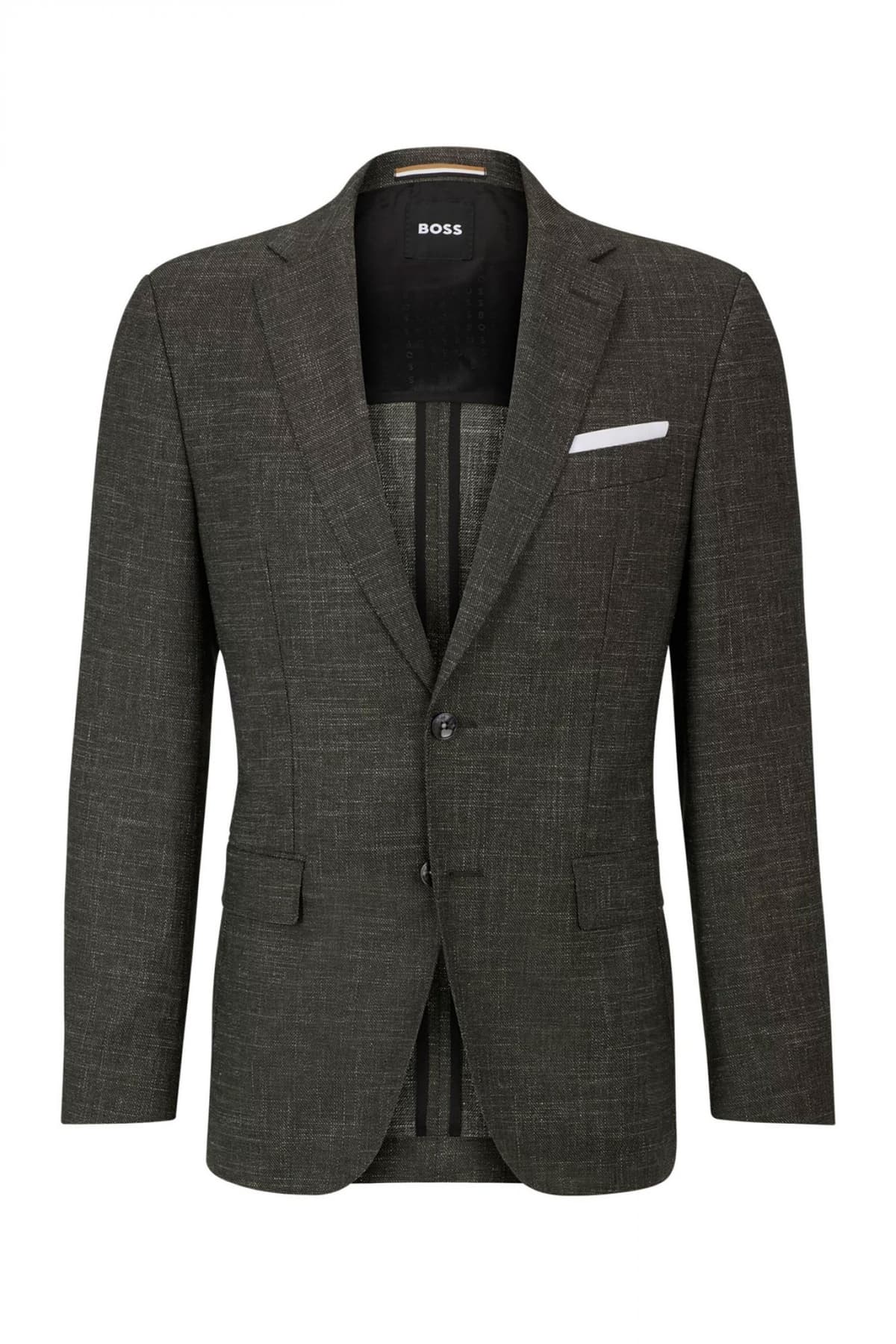 BOSS ΣΑΚΑΚΙ LANIFICIO TESSE BIELA STRETCH SLIM FIT H-HUTSON-233 ΕΚΡΟΥ