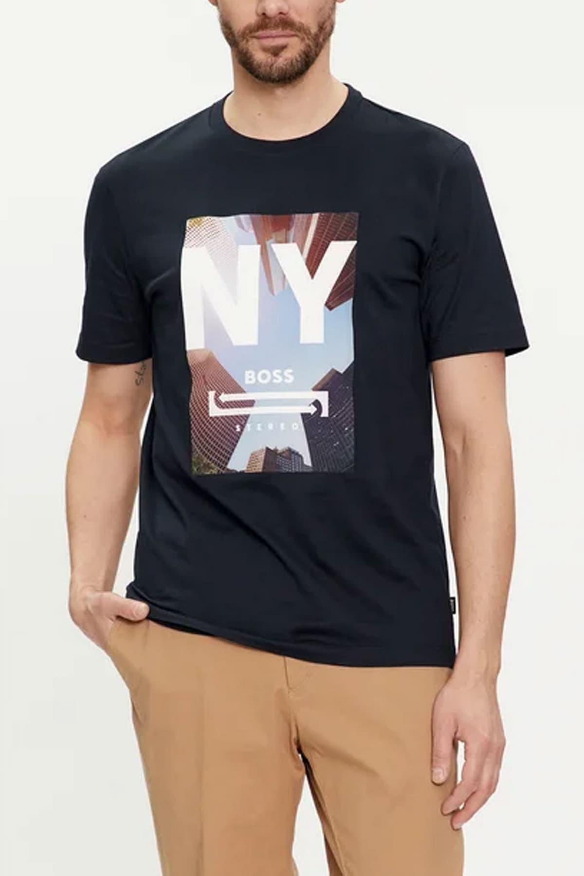 BOSS T-SHIRT TIBURT 511 ΜΠΛΕ