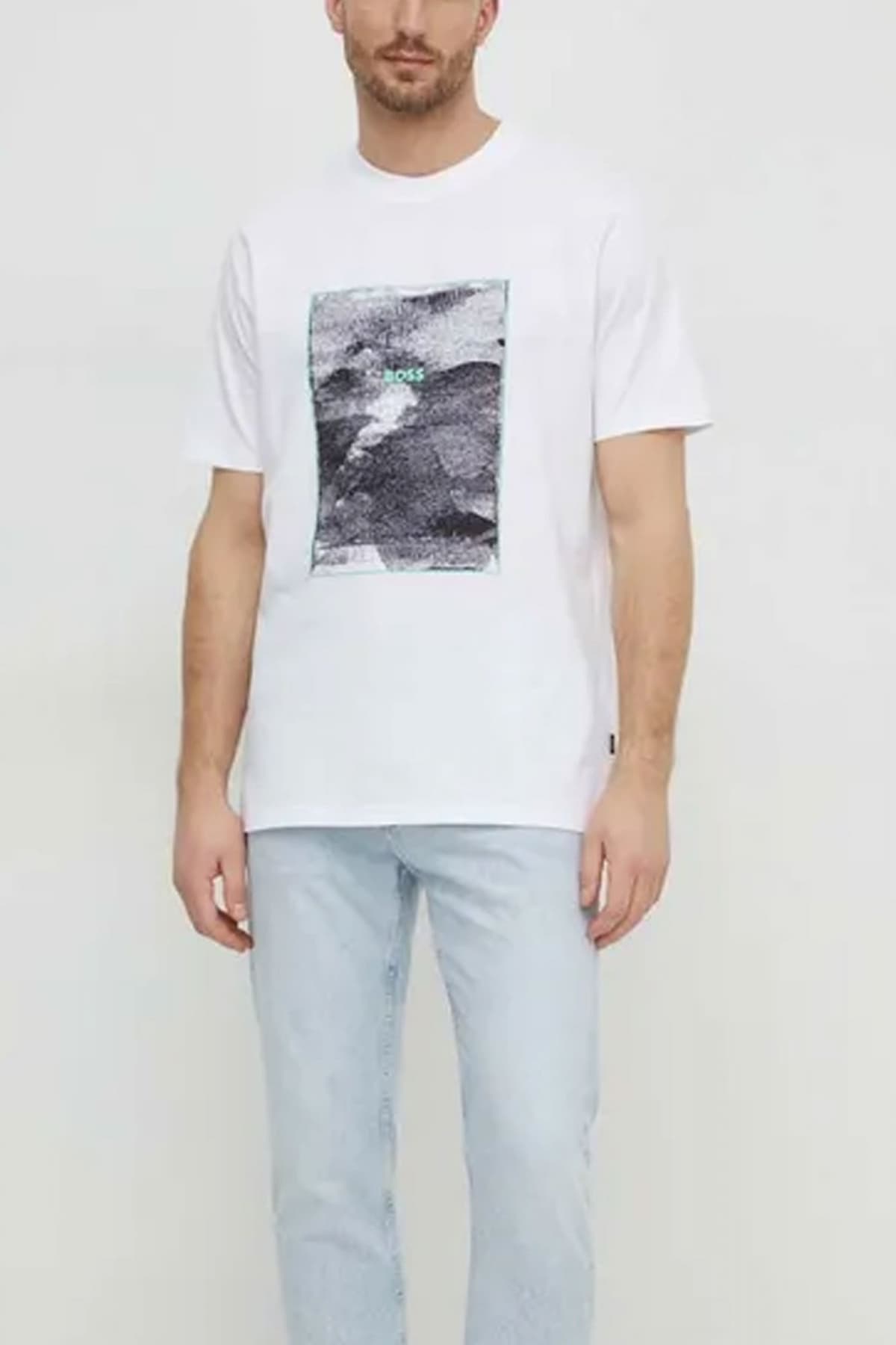 BOSS CASUAL T-SHIRT TE_KALT ΜΠΕΖ