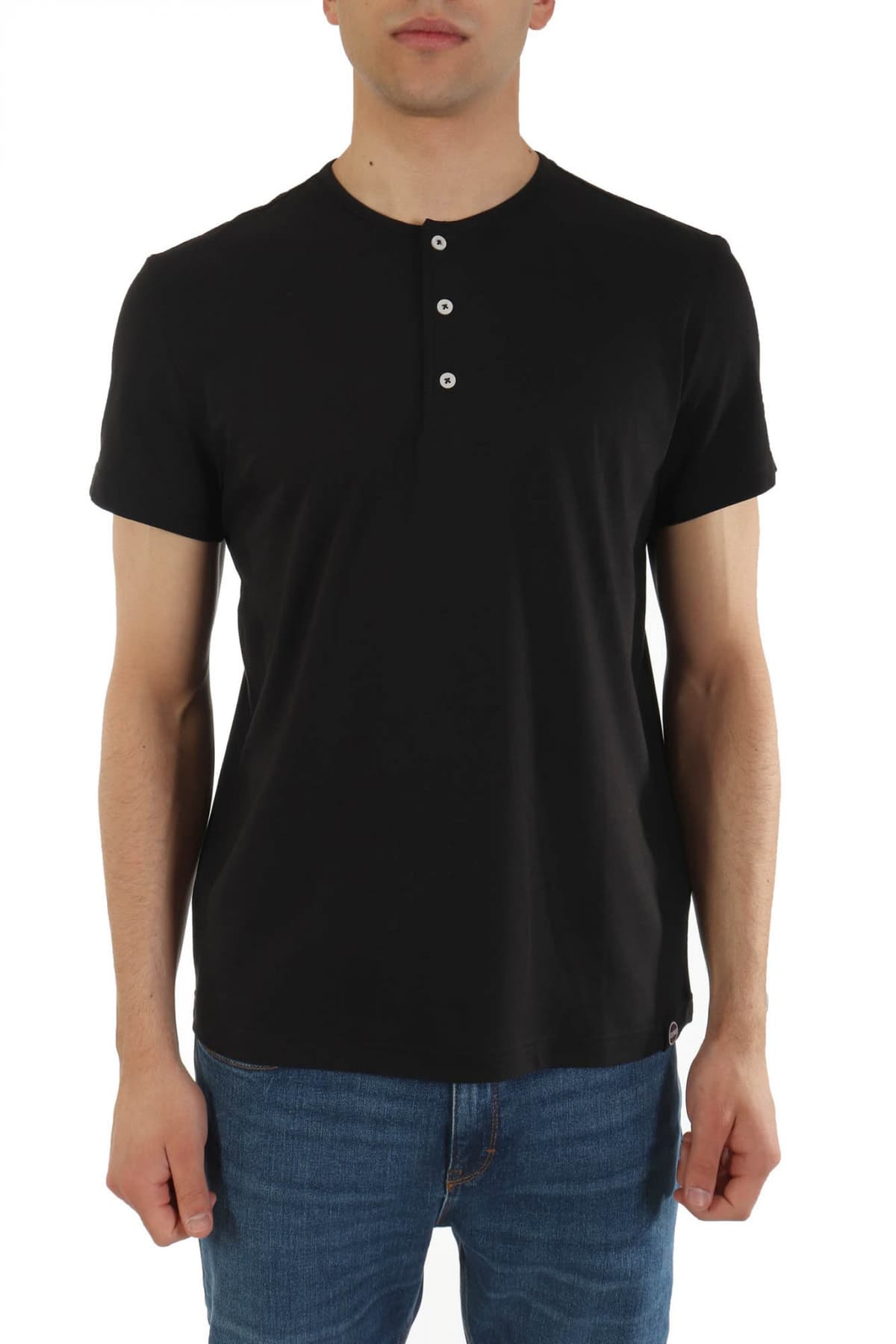 COLMAR T-SHIRT FRIDA HALF BUTTON ΜΑΥΡΟ