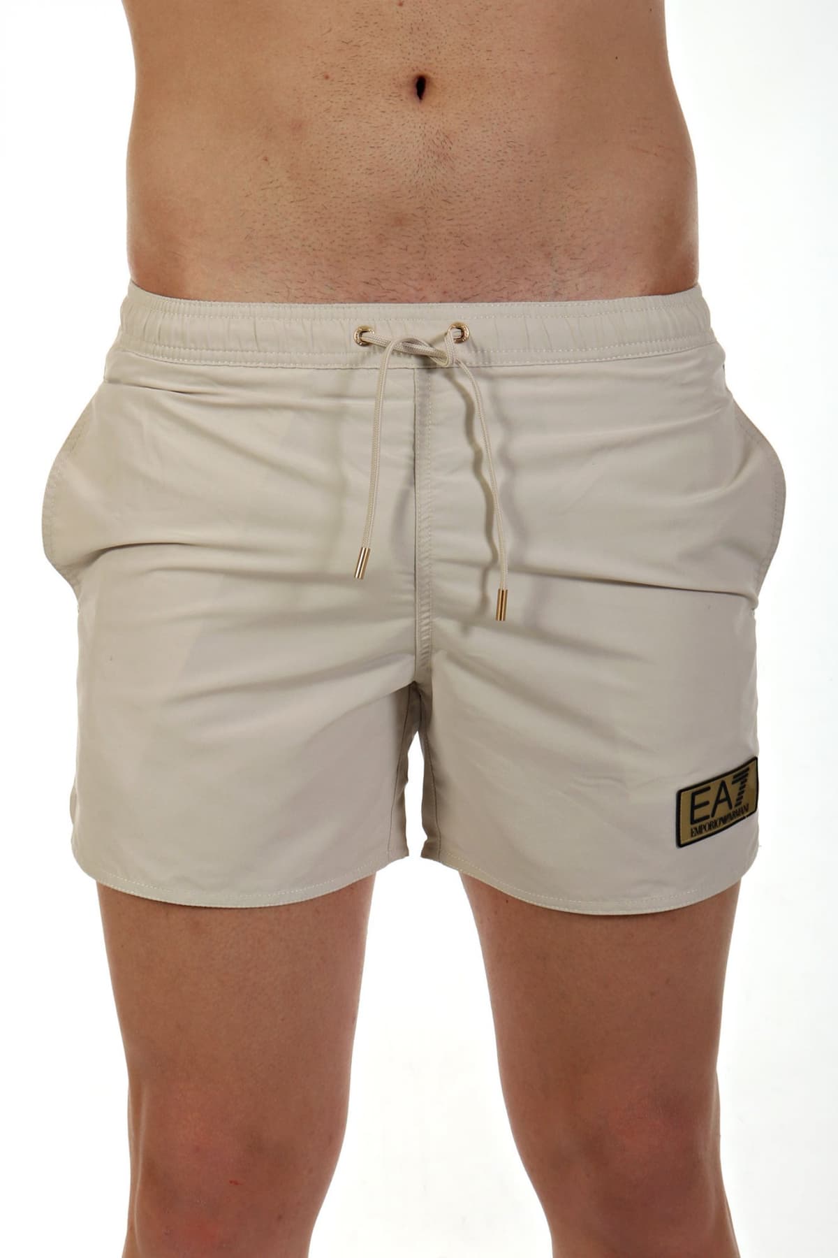 ARMANI 7 ΜΑΓΙΩ SHORTS LOGO ΕΚΡΟΥ