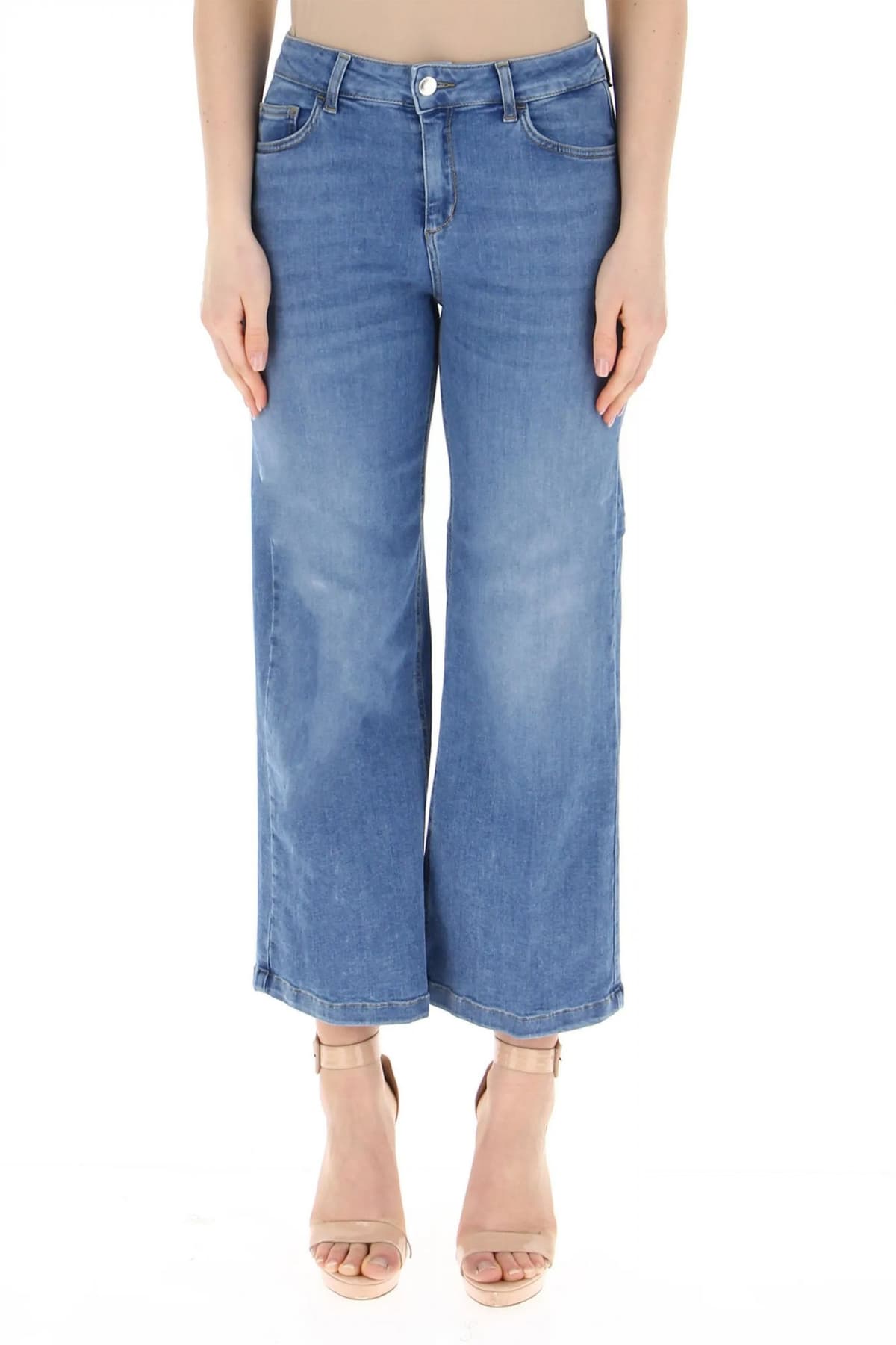 LIU JO ΠΑΝΤΕΛΟΝΙ CROPPED FLARED JEANS ΜΠΛΕ
