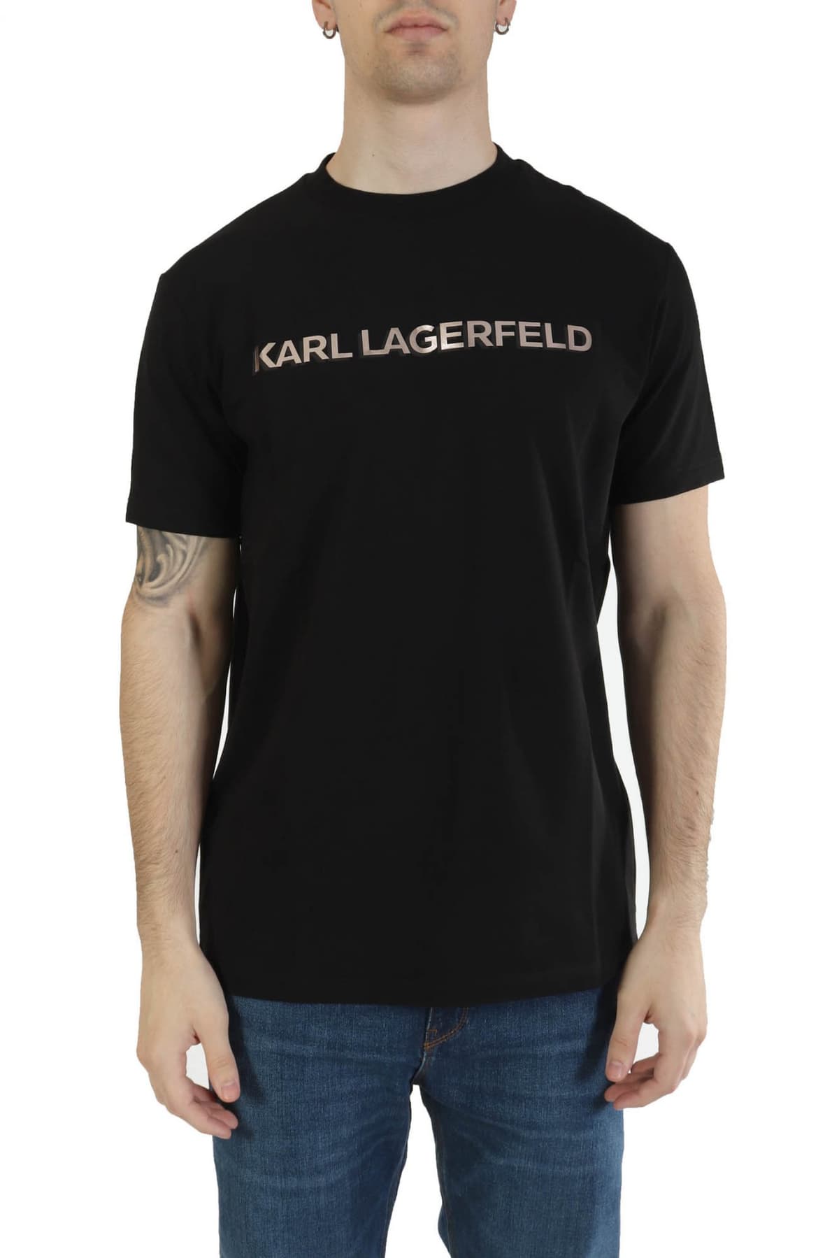 Ανδρικό T-shirt Navy Μπλε Karl Lagerfeld 755053 554235-690