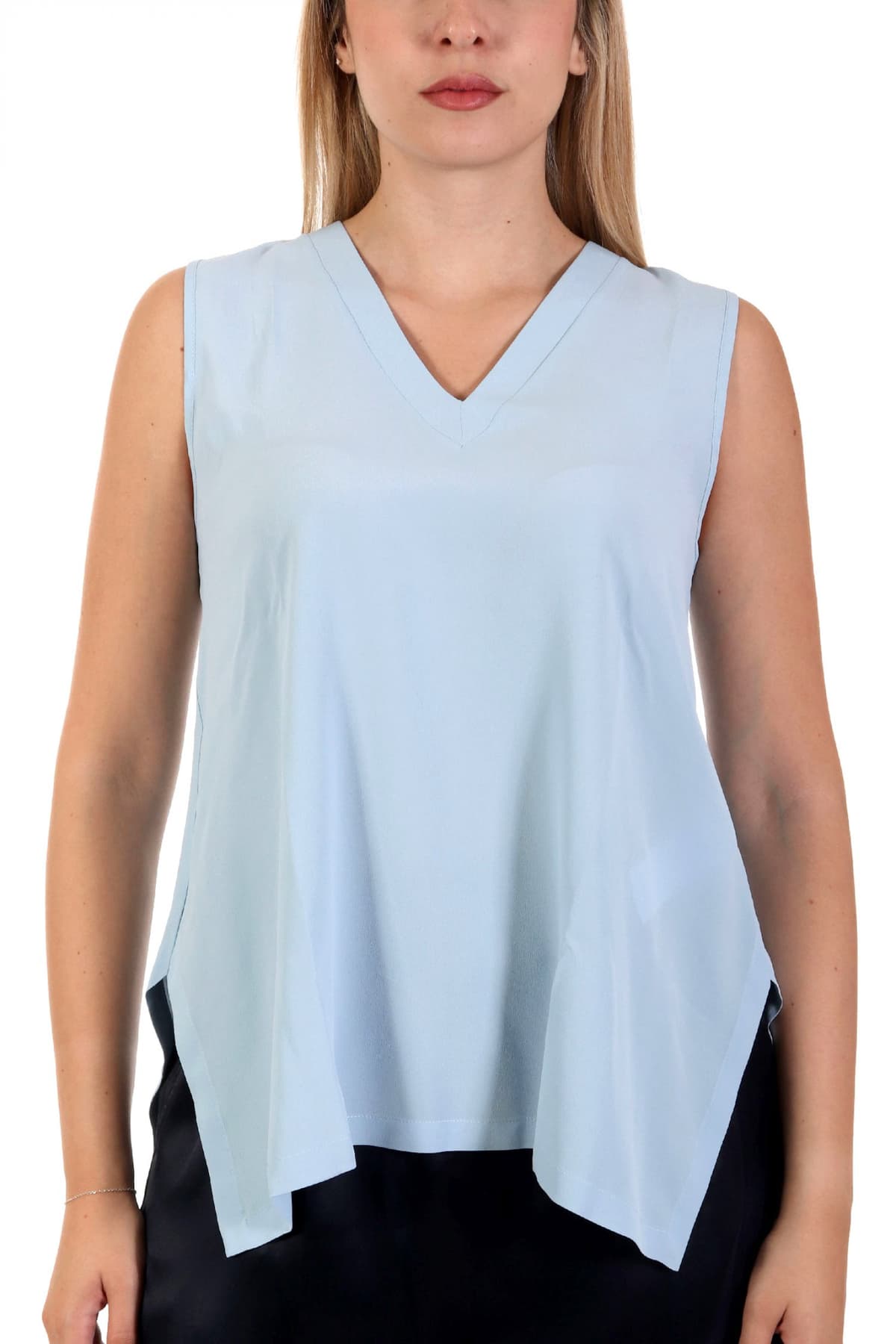MARELLA EMME BONGO TOP V-NECK ΣΙΕΛ