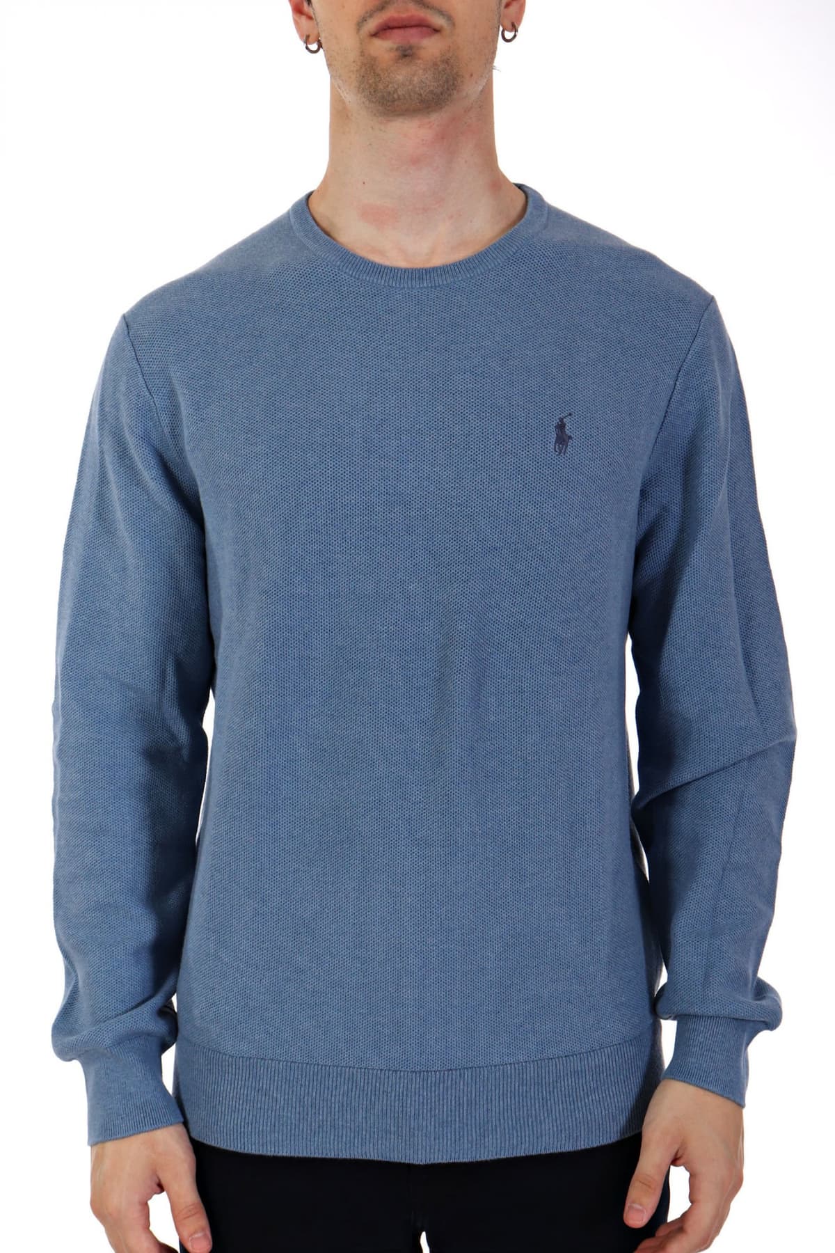 RALPH LAUREN ΠΛΕΚΤΟ ΛΑΙΜΟΚΟΨΗ ΠΙΚΕ ΓΑΛΑΖΙΟ