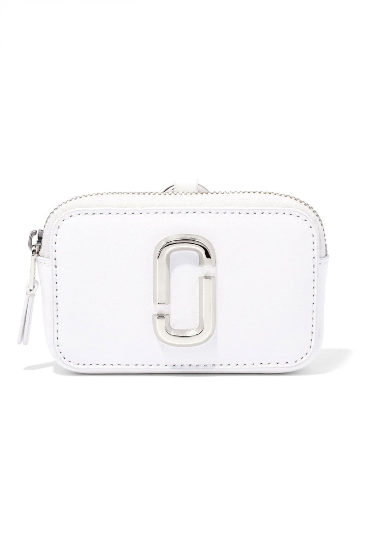 MARC JACOBS ΠΟΡΤΟΦΟΛΙ MINI THE NANO SNAPSHOT CHARM ΛΕΥΚΟ