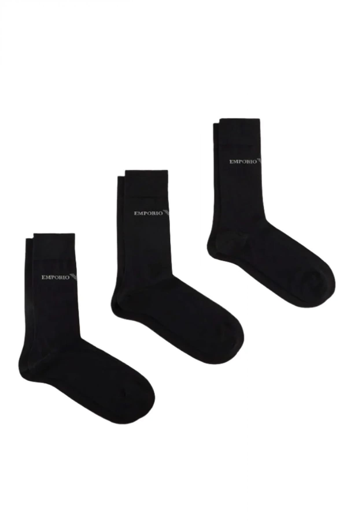 EMPORIO ARMANI ΚΑΛΤΣΕΣ ΣΕΤ 3PACK LOGO ΜΠΛΕ