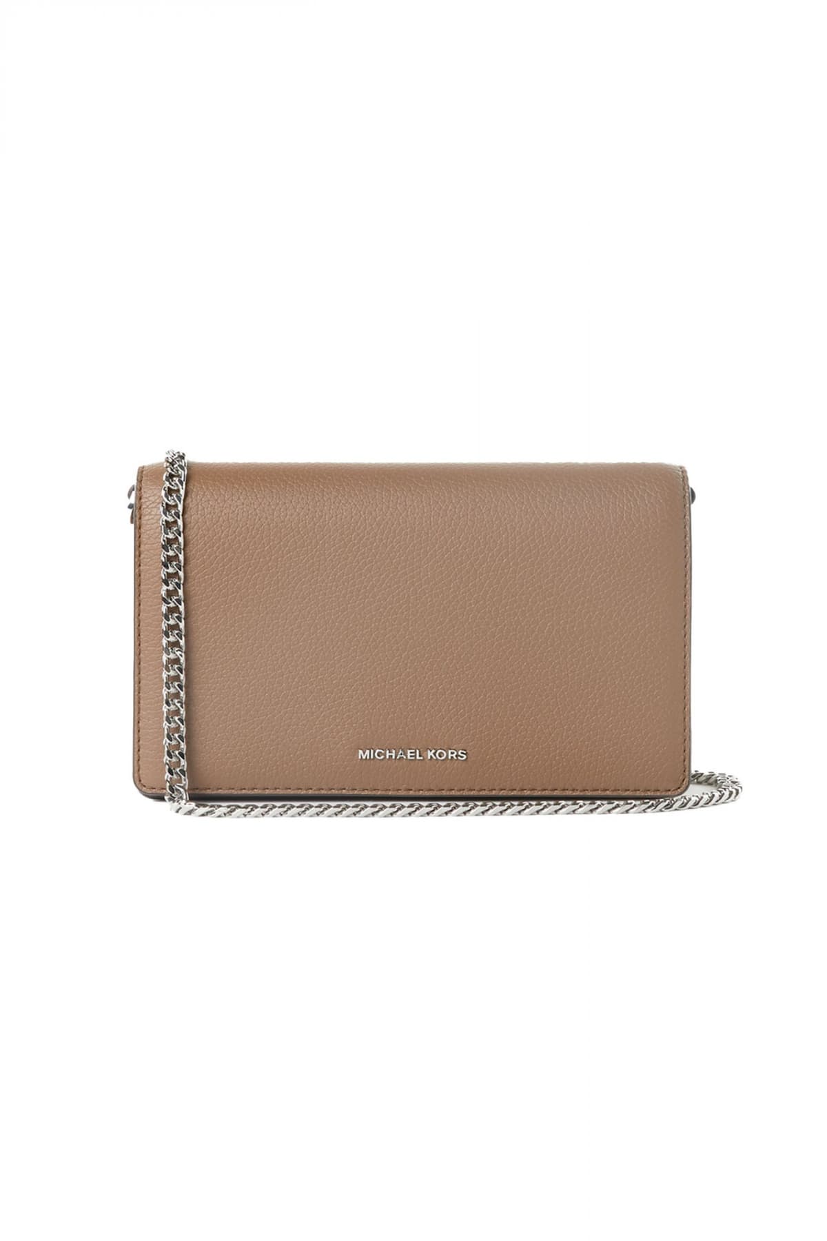 MICHAEL KORS ΤΣΑΝΤΑΚΙ CROSSBODY/ΩΜΟΥ JET SET ΑΛΥΣΙΔΑ LOGO ΣΚΟΥΡΟ ΜΠΕΖ