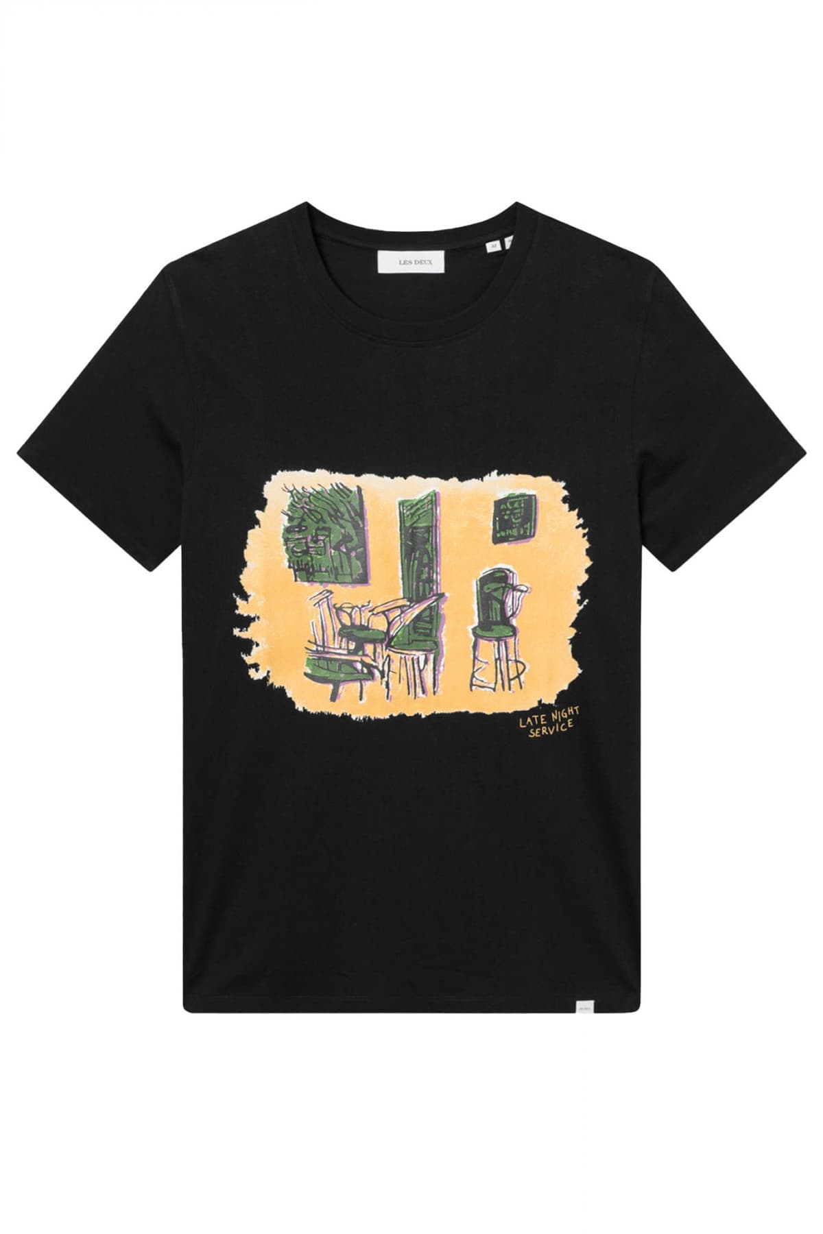 LES DEUX BERKELEY T-SHIRT LOGO ΜΑΥΡΟ