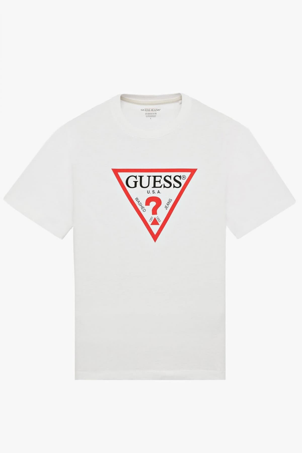 GUESS JEANS T-SHIRT CREWNECK OVERSIZED FIT LOGO ΜΠΛΕ