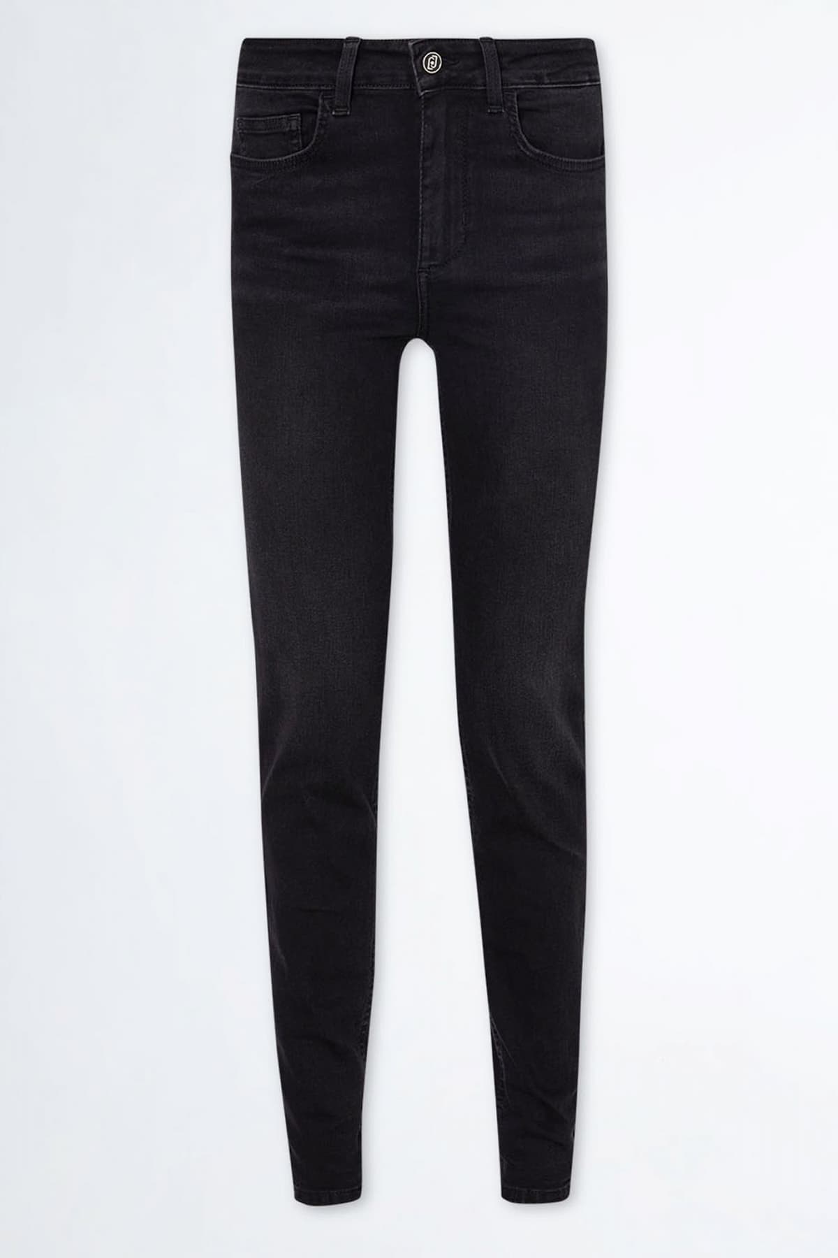 LIU JO ΠΑΝΤΕΛΟΝΙ JEANS ΠΕΝΤΑΤΣΕΠΟ ΨΗΛΟΜΕΣΟ SLIM FIT STRASS ΤΣΕΠΗ ΜΑΥΡΟ