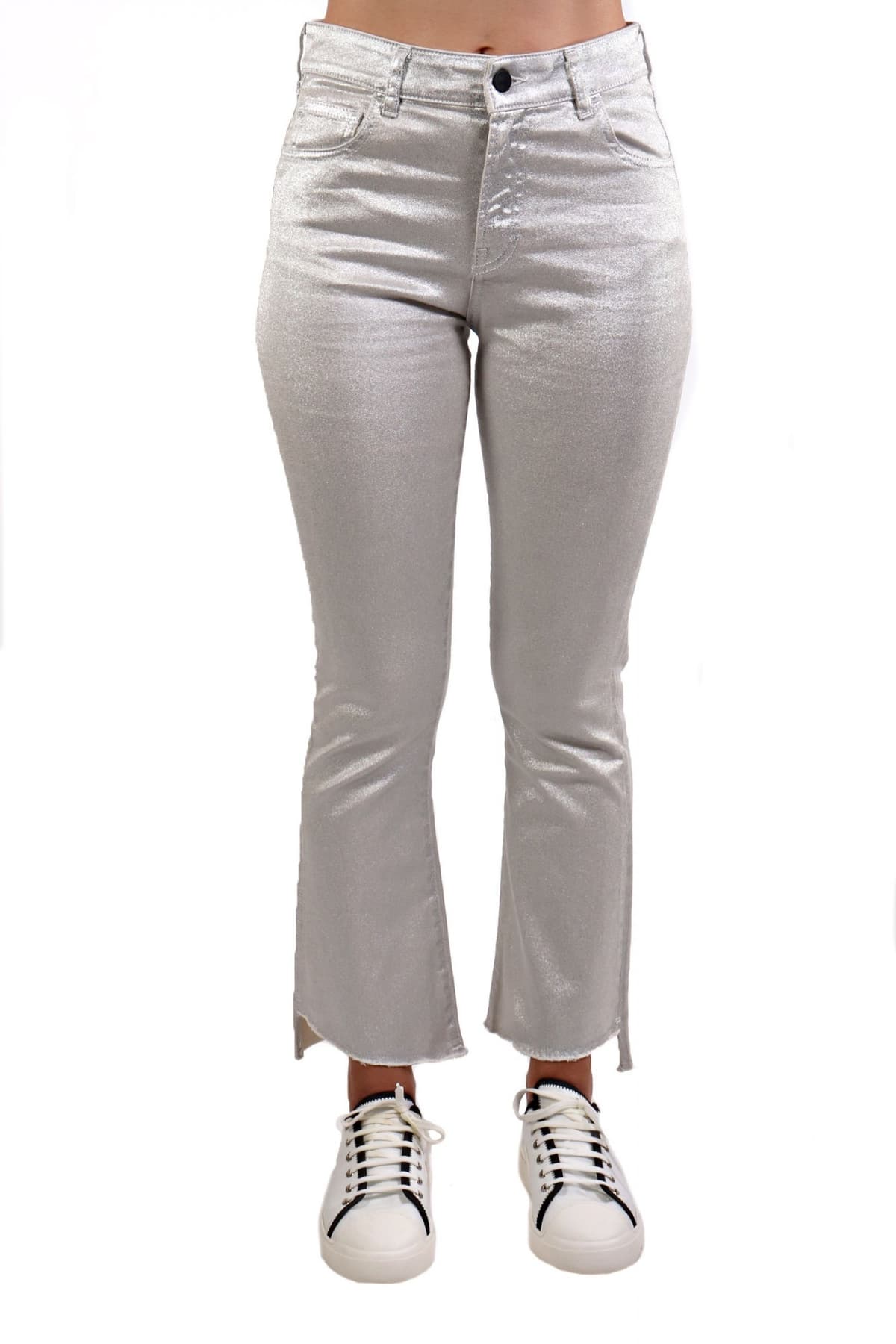 LIVIANA CONTI ΠΑΝΤΕΛΟΝΙ JEANS FLARE ΑΣΤΡΑΓΑΛΟ GLITTER ΑΣΗΜΙ