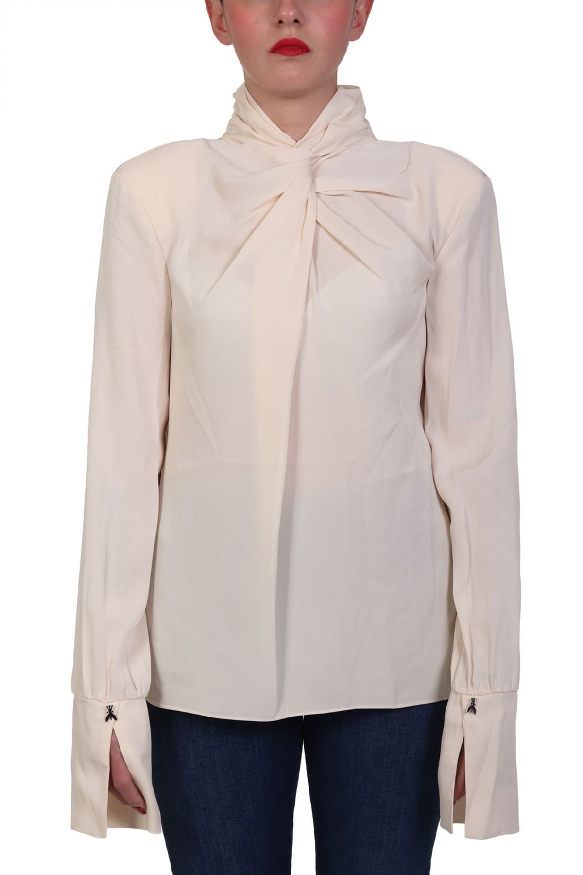 PATRIZIA PEPE ΜΠΛΟΥΖΑ ΜΑΝΣΕΤΑ ΜΑΥΡΟ