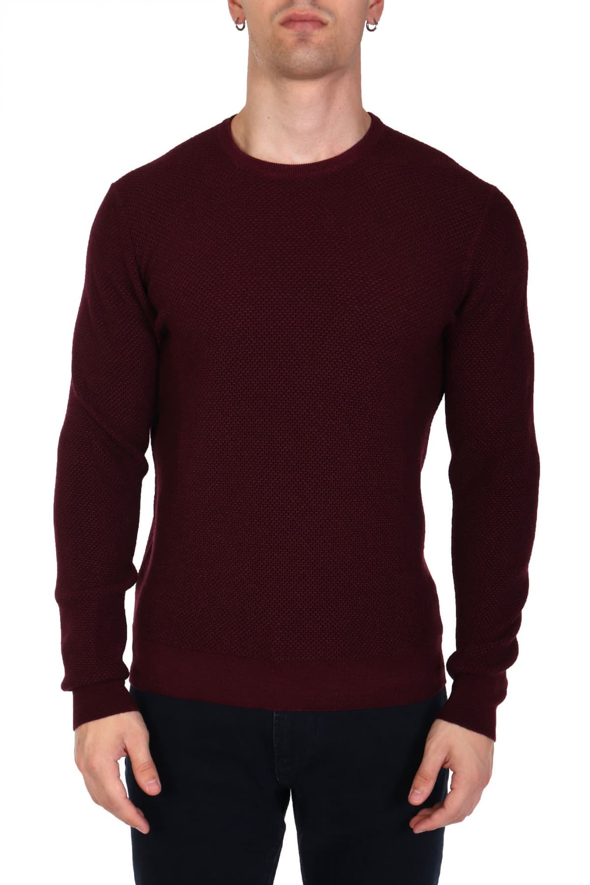 GRAN SASSO ΠΛΕΚΤΟ CREW NECK ΜΠΛΕ