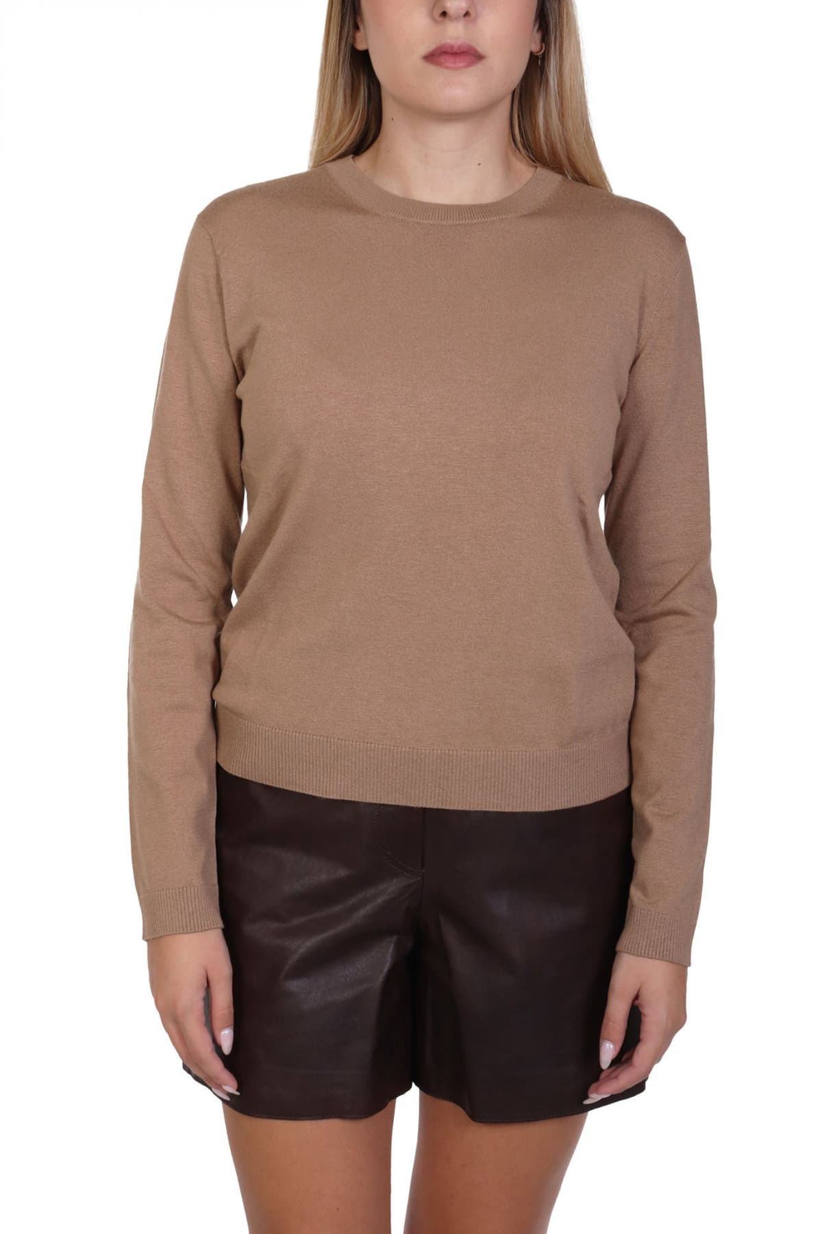 MAX MARA WEEKEND ΠΛΕΚΤΟ SICILIA CREW-NECK ΚΑΜΕΛ
