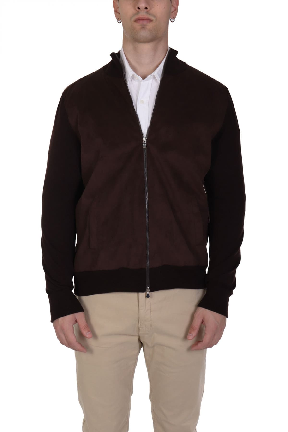 Men's Cardigans Gran Sasso Brown