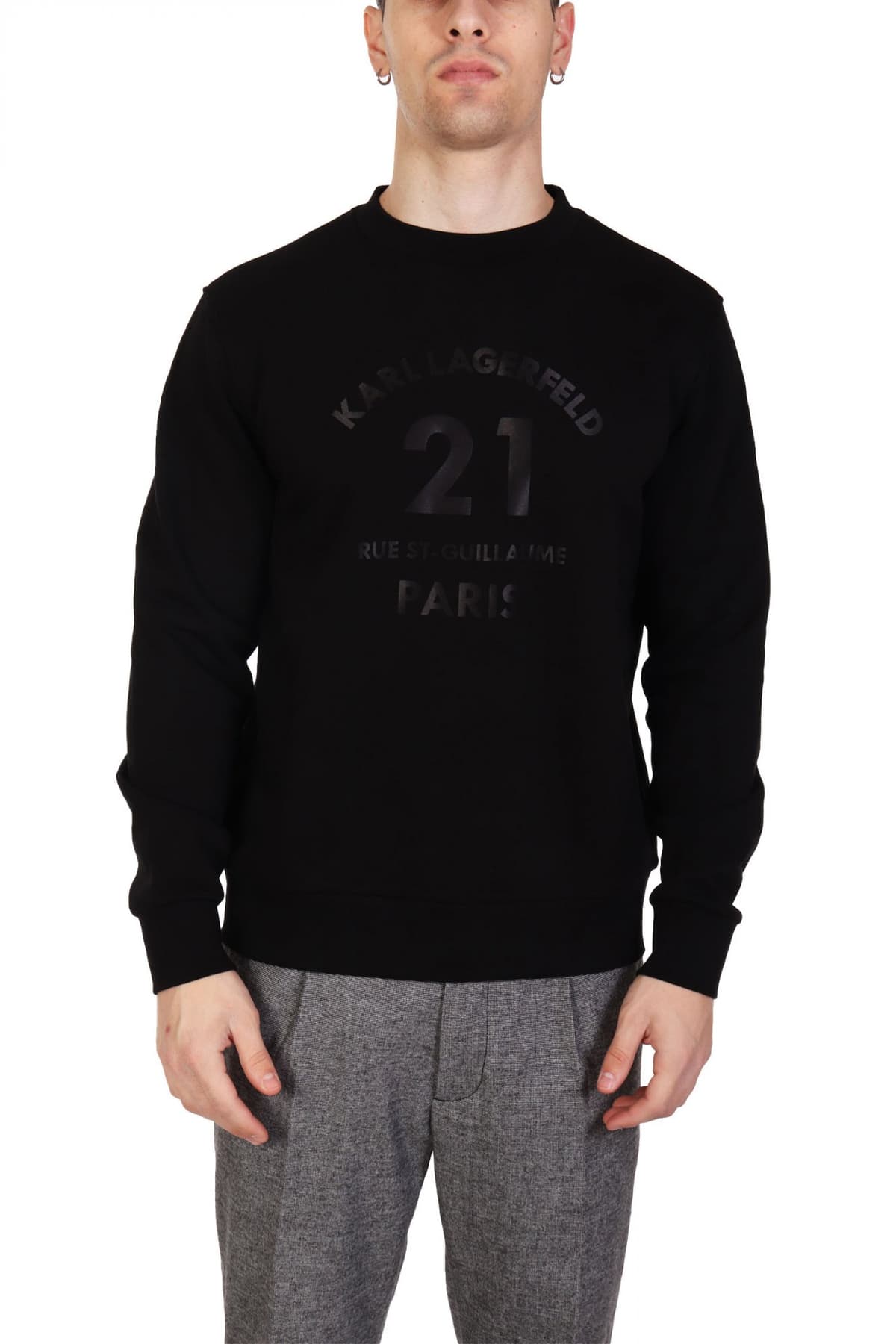 KARL LAGERFELD ΦΟΥΤΕΡ HOODIE LOGO ΕΚΡΟΥ