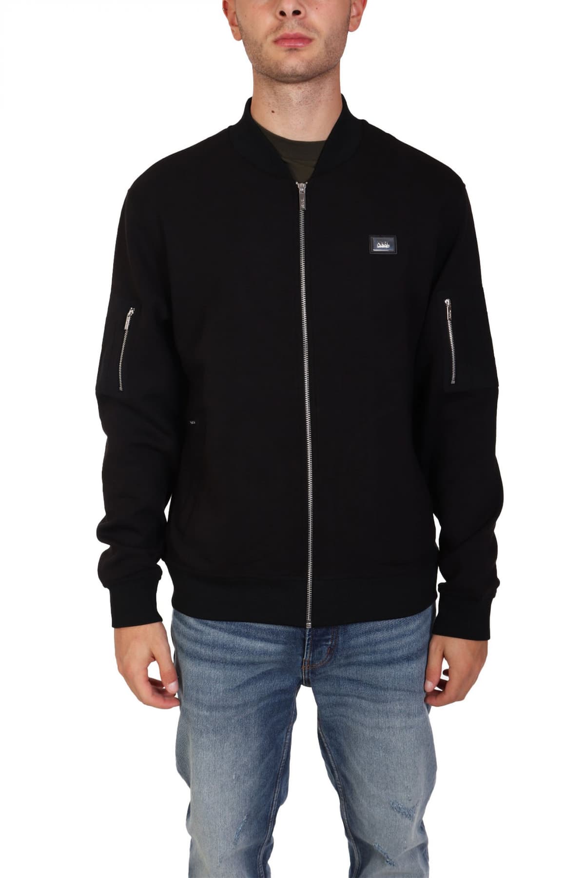 KARL LAGERFELD ΦΟΥΤΕΡ FULLZIP LOGO ΜΑΥΡΟ