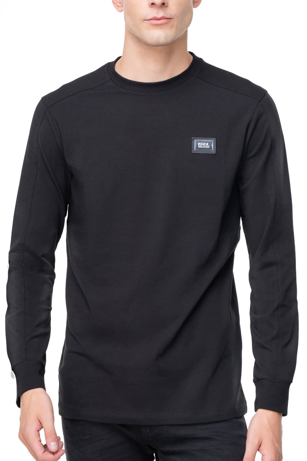 KARL LAGERFELD T-SHIRT LOGO ΜΠΛΕ