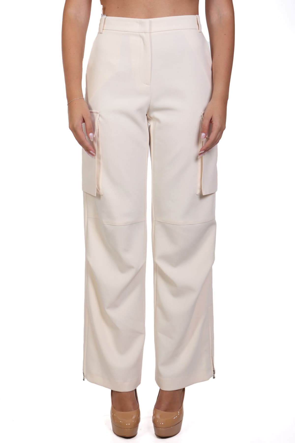 Women's Pants Patrizia Pepe Ecru