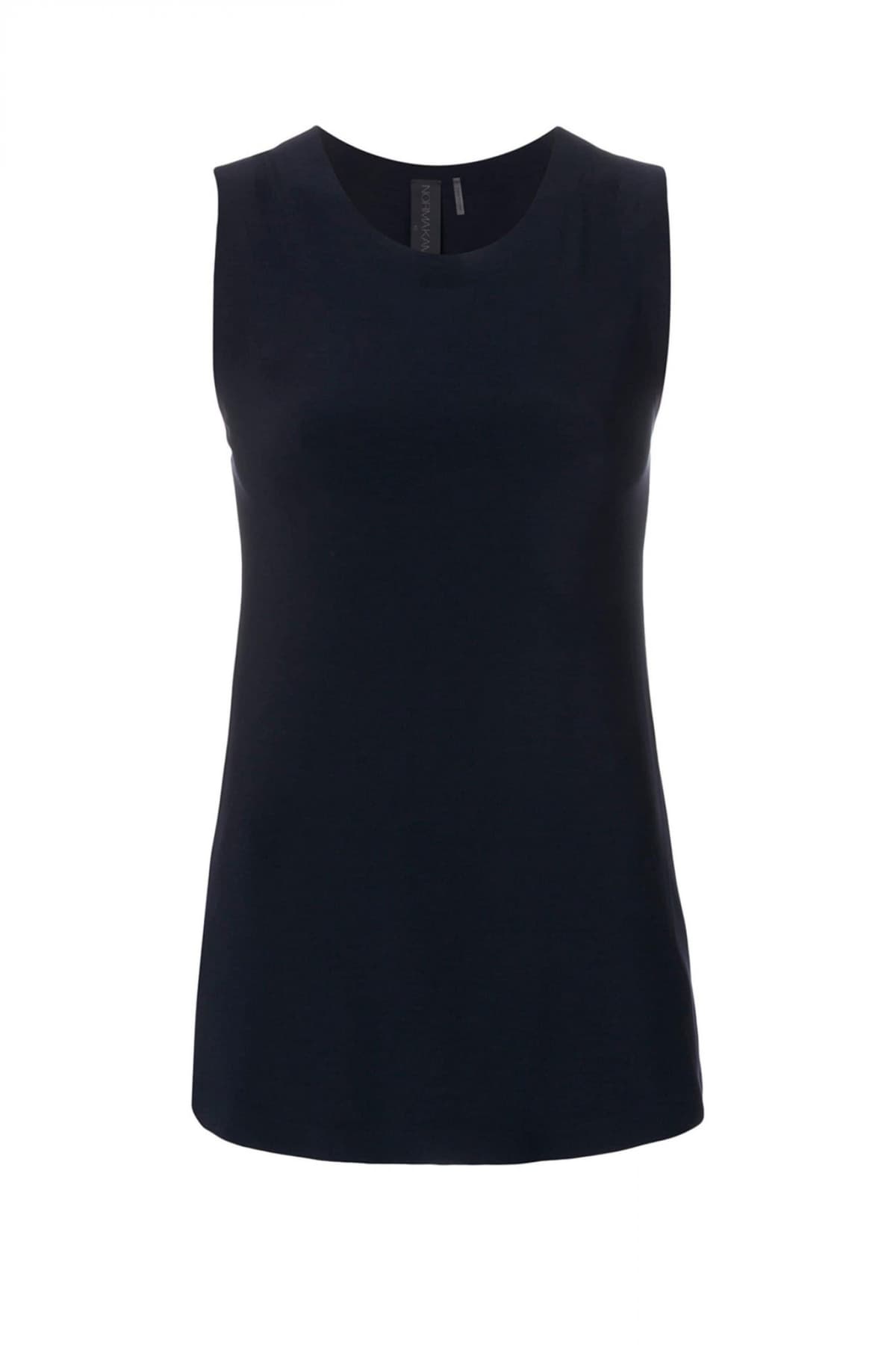 NORMA KAMALI ΤΟΠ ΑΜΑΝΙΚΟ ΕΛΑΣΤΙΚΟ ΣΚΟΥΡΟ ΜΠΛΕ