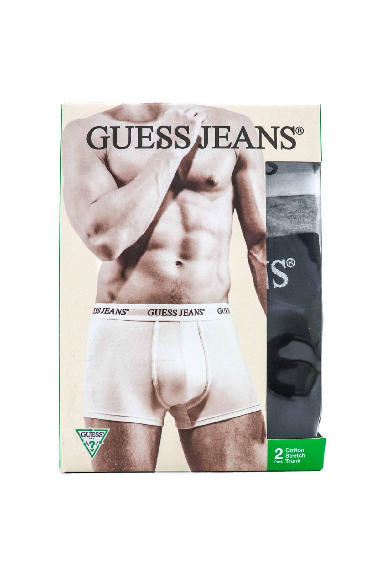 GUESS JEANS ΣΕΤ ΕΣΩΡΟΥΧΑ 2PACK COTTON STRETCH TRUNK ΜΑΥΡΟ-ΓΚΡΙ